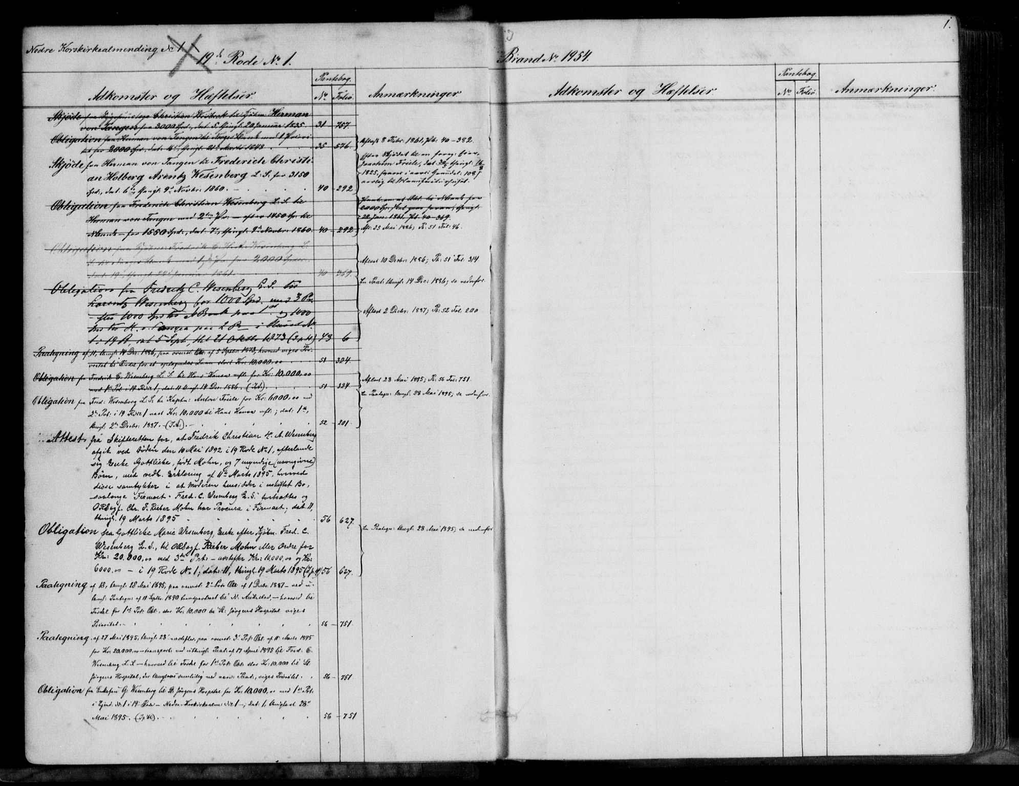 Byfogd og Byskriver i Bergen, SAB/A-3401/03/03AdC/L0010: Mortgage register no. A.d.C.10, 1823-1896, p. 1