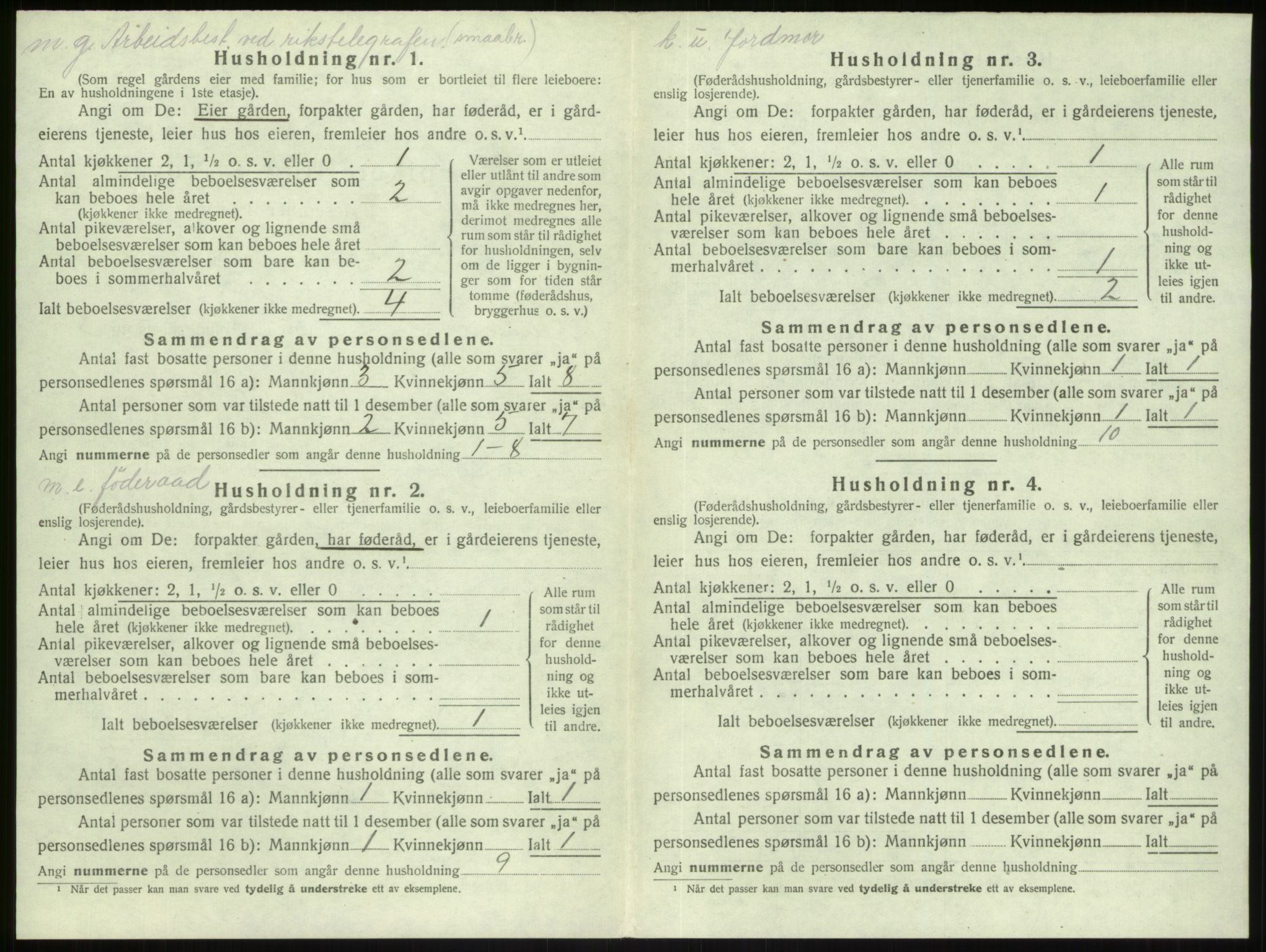 SAB, 1920 census for Gulen, 1920, p. 506