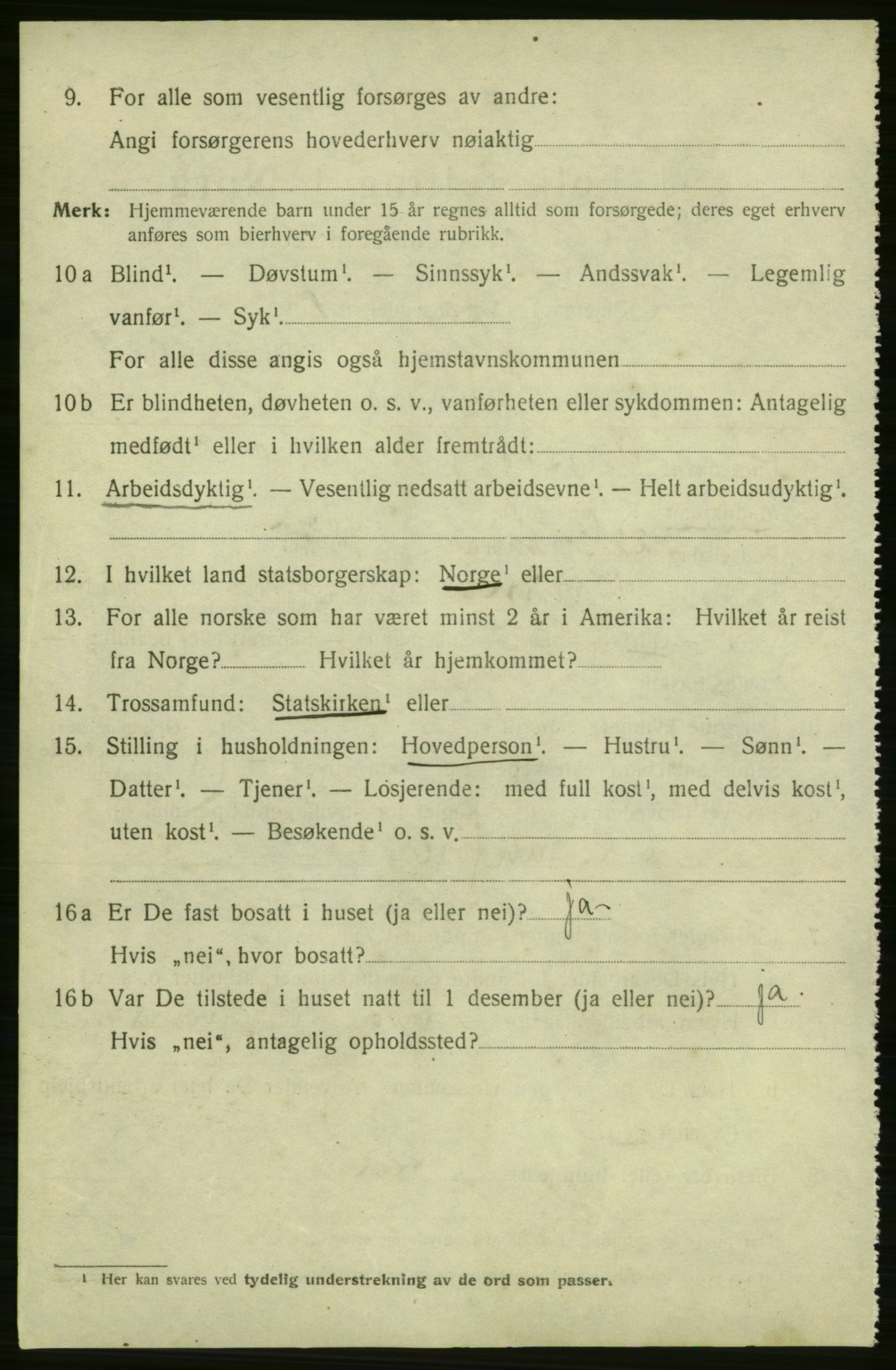 SAB, 1920 census for Florø, 1920, p. 1523