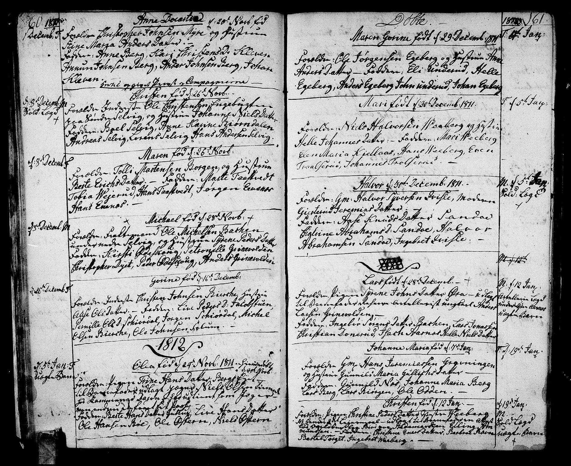 Sande Kirkebøker, SAKO/A-53/F/Fa/L0002: Parish register (official) no. 2, 1804-1814, p. 60-61