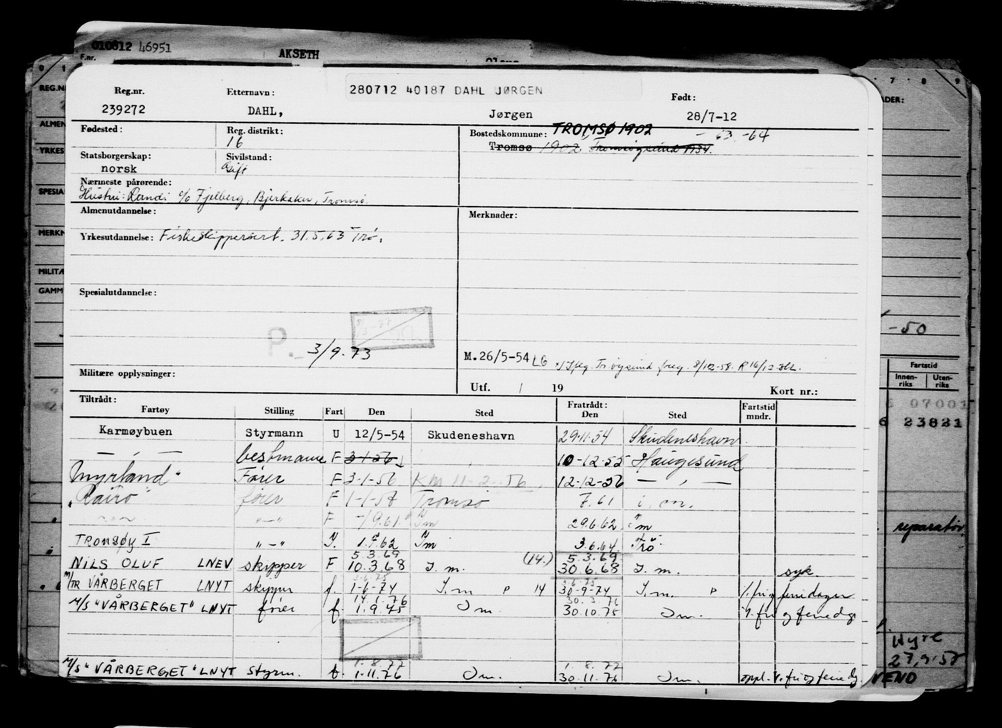 Direktoratet for sjømenn, RA/S-3545/G/Gb/L0106: Hovedkort, 1912, p. 217