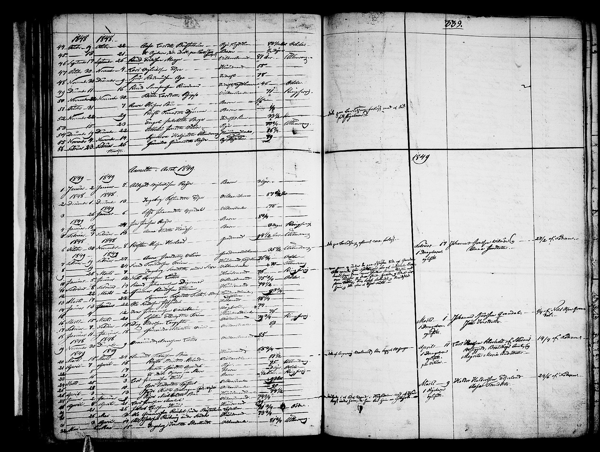 Ullensvang sokneprestembete, SAB/A-78701/H/Haa: Parish register (official) no. A 10, 1825-1853, p. 339