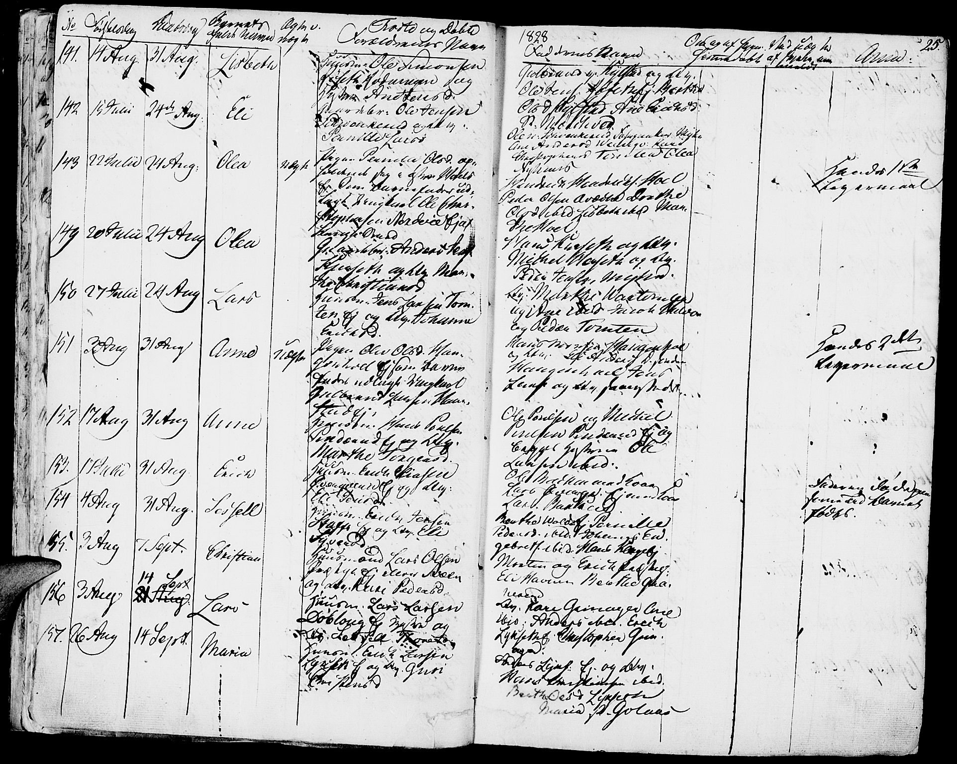 Vang prestekontor, Hedmark, SAH/PREST-008/H/Ha/Haa/L0009: Parish register (official) no. 9, 1826-1841, p. 25