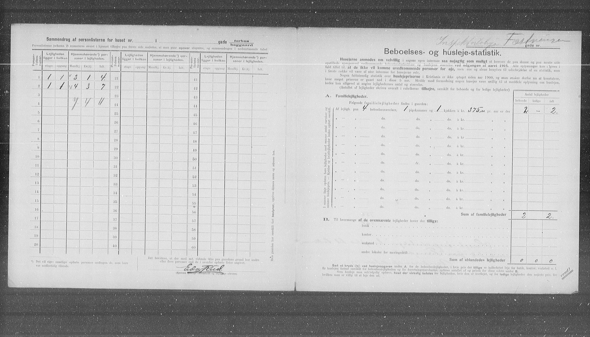 OBA, Municipal Census 1905 for Kristiania, 1905, p. 14751