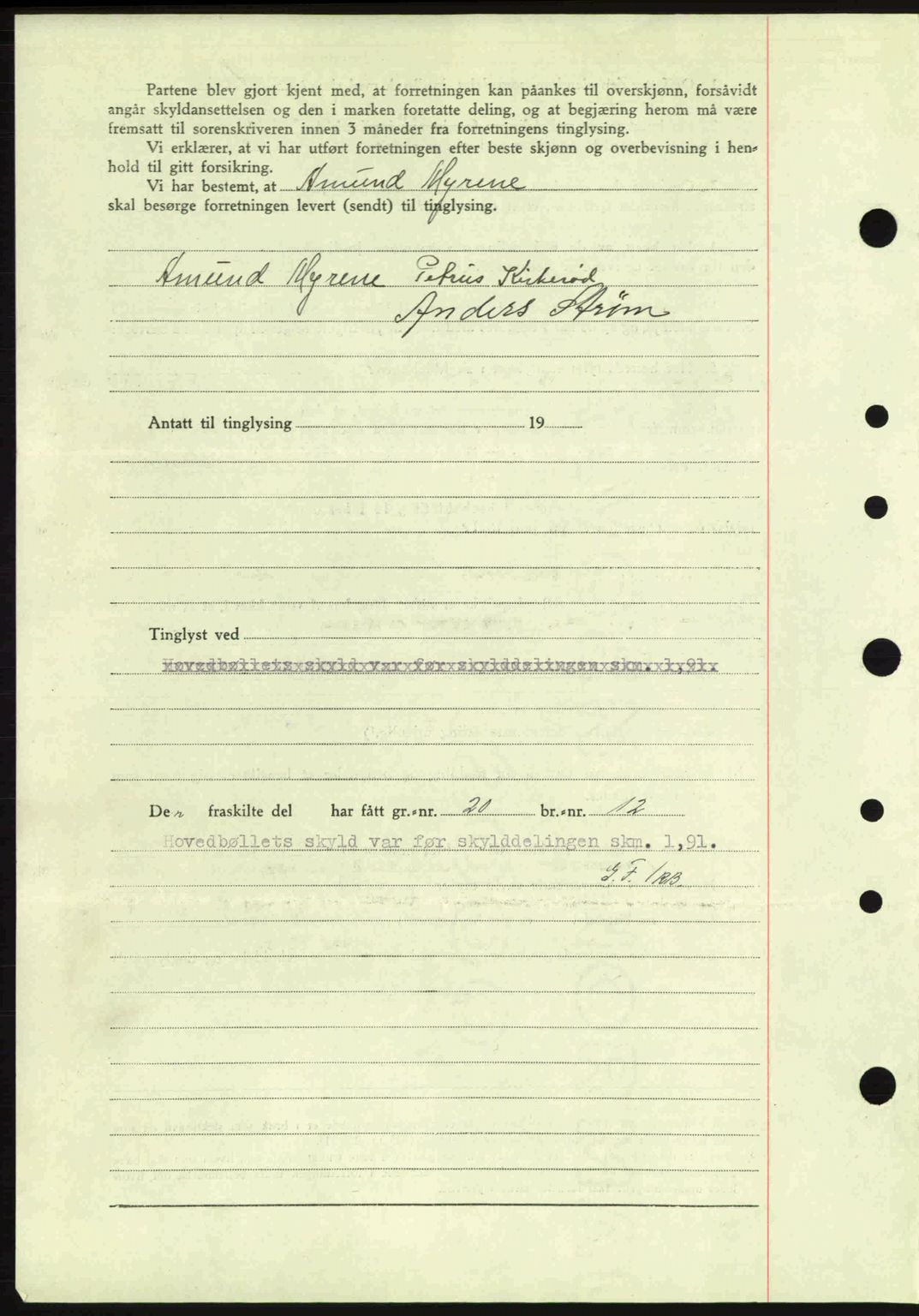 Idd og Marker sorenskriveri, AV/SAO-A-10283/G/Gb/Gbb/L0007: Mortgage book no. A7, 1944-1945, Diary no: : 743/1945