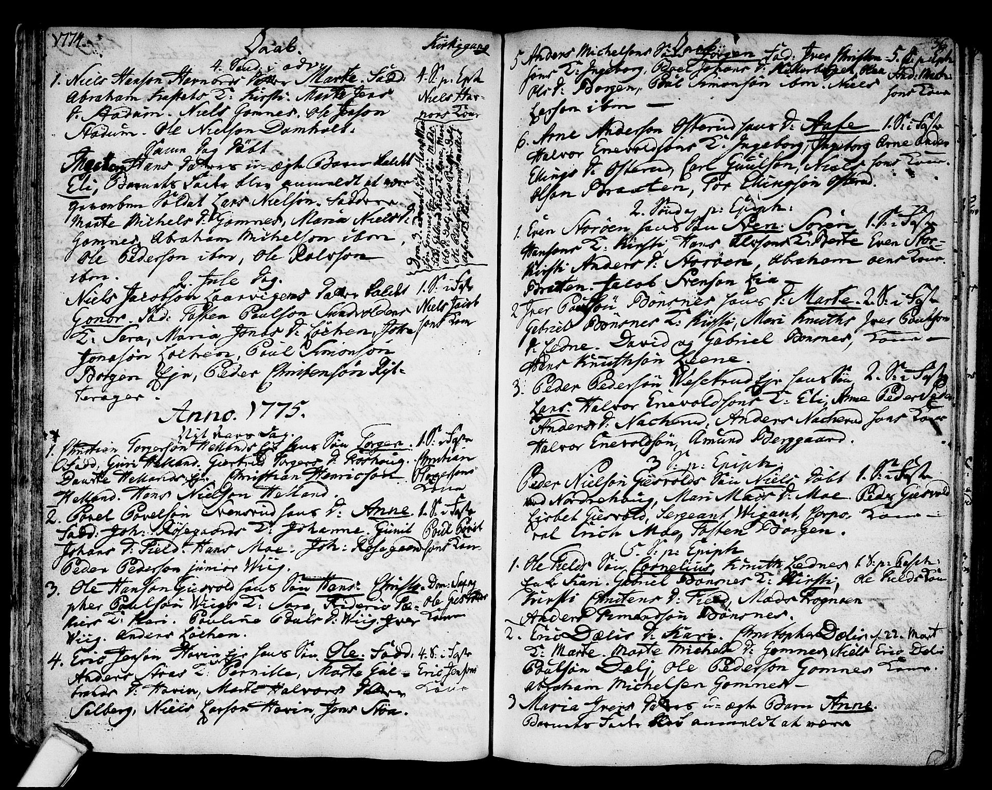 Hole kirkebøker, SAKO/A-228/F/Fa/L0002: Parish register (official) no. I 2, 1766-1814, p. 36