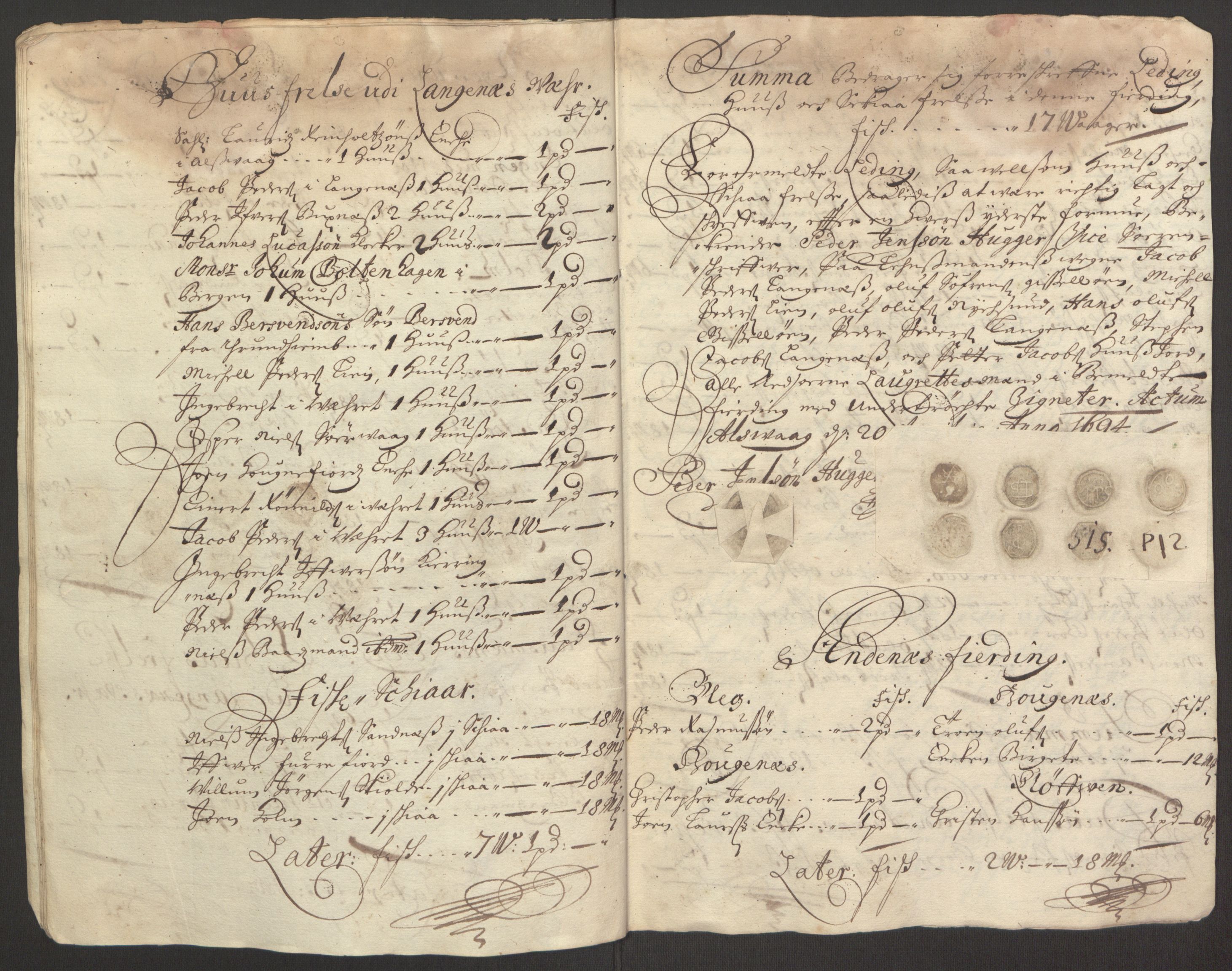 Rentekammeret inntil 1814, Reviderte regnskaper, Fogderegnskap, AV/RA-EA-4092/R67/L4677: Fogderegnskap Vesterålen, Andenes og Lofoten, 1694-1695, p. 119