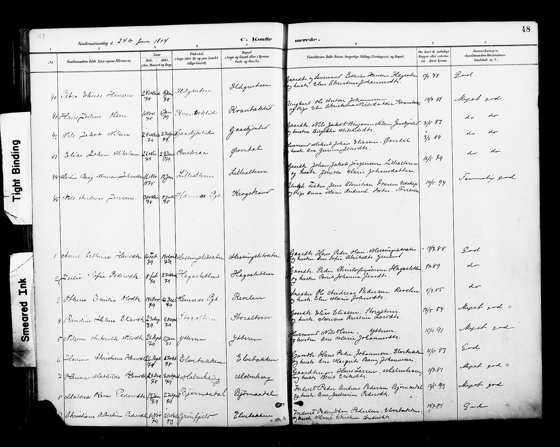 Ministerialprotokoller, klokkerbøker og fødselsregistre - Nordland, AV/SAT-A-1459/827/L0401: Parish register (official) no. 827A13, 1887-1905, p. 48