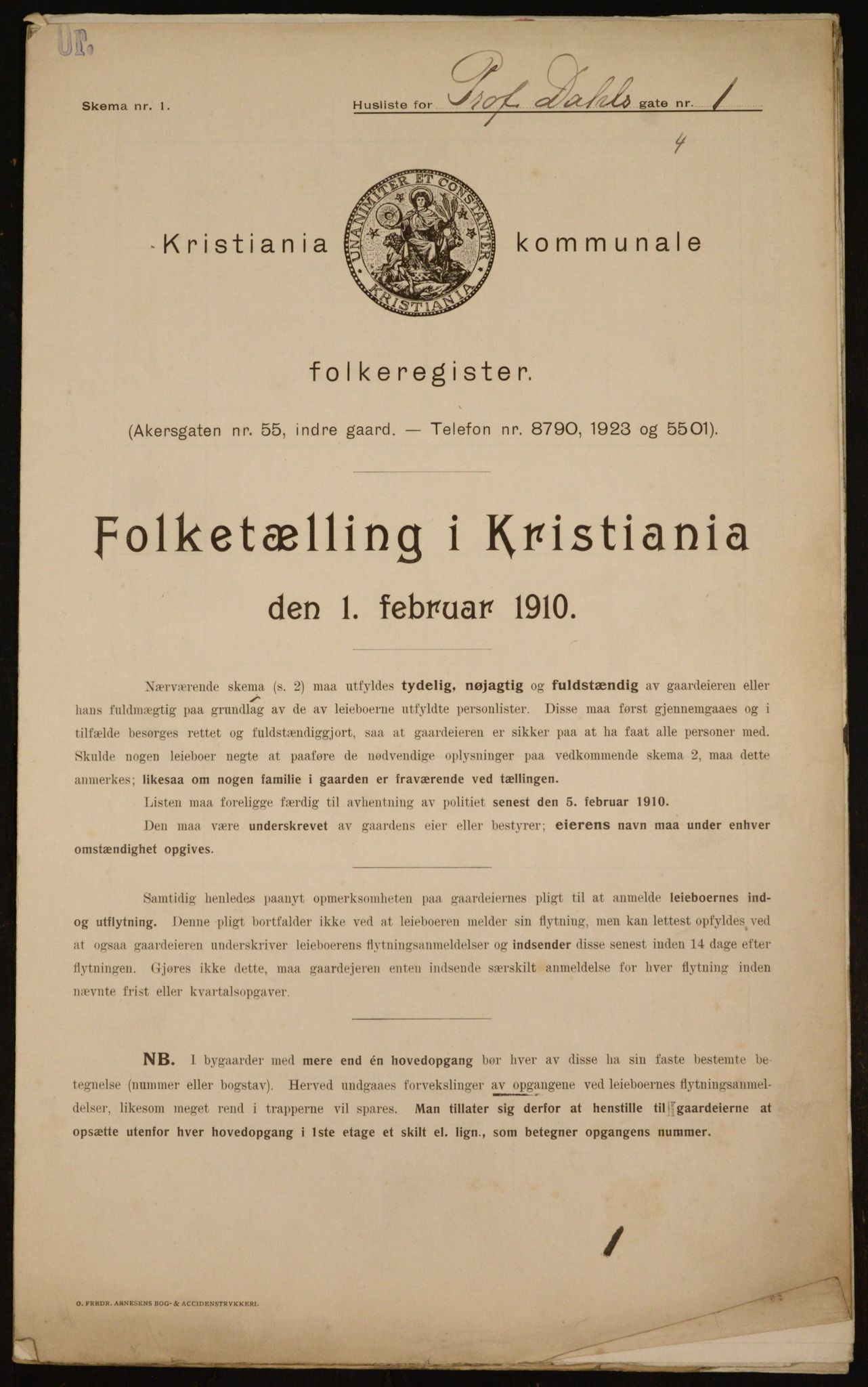 OBA, Municipal Census 1910 for Kristiania, 1910, p. 77848