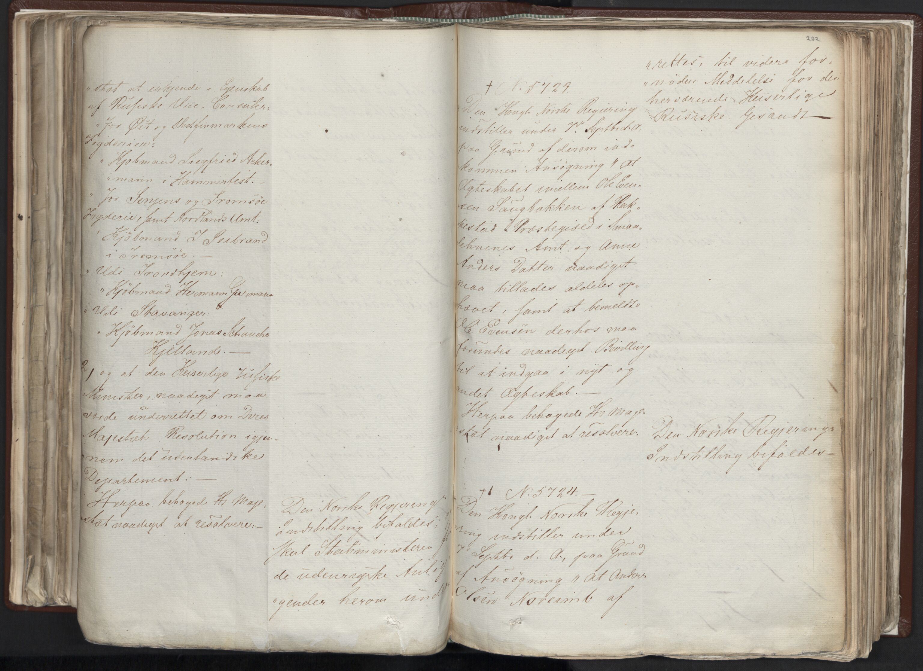 Statsrådssekretariatet, AV/RA-S-1001/A/Ab/L0012: Kgl. res. nr. 5679-6008 II, 1821, p. 201b-202a