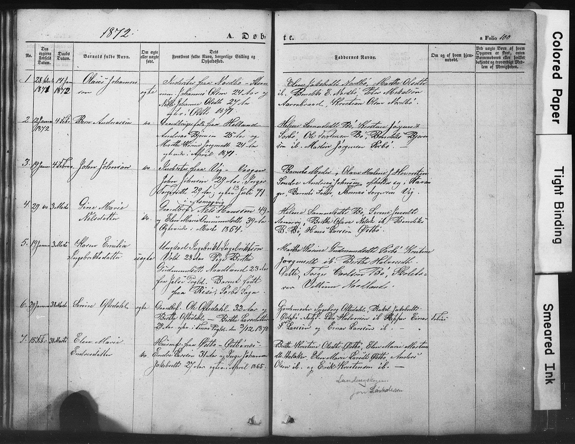 Rennesøy sokneprestkontor, SAST/A -101827/H/Ha/Hab/L0002: Parish register (copy) no. B 2, 1852-1880, p. 100