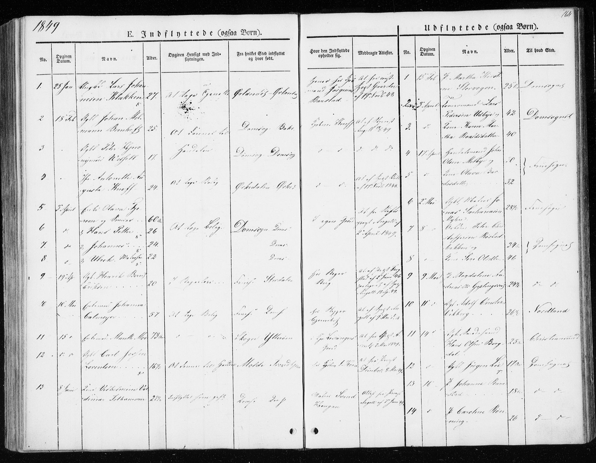 Ministerialprotokoller, klokkerbøker og fødselsregistre - Sør-Trøndelag, SAT/A-1456/604/L0183: Parish register (official) no. 604A04, 1841-1850, p. 164