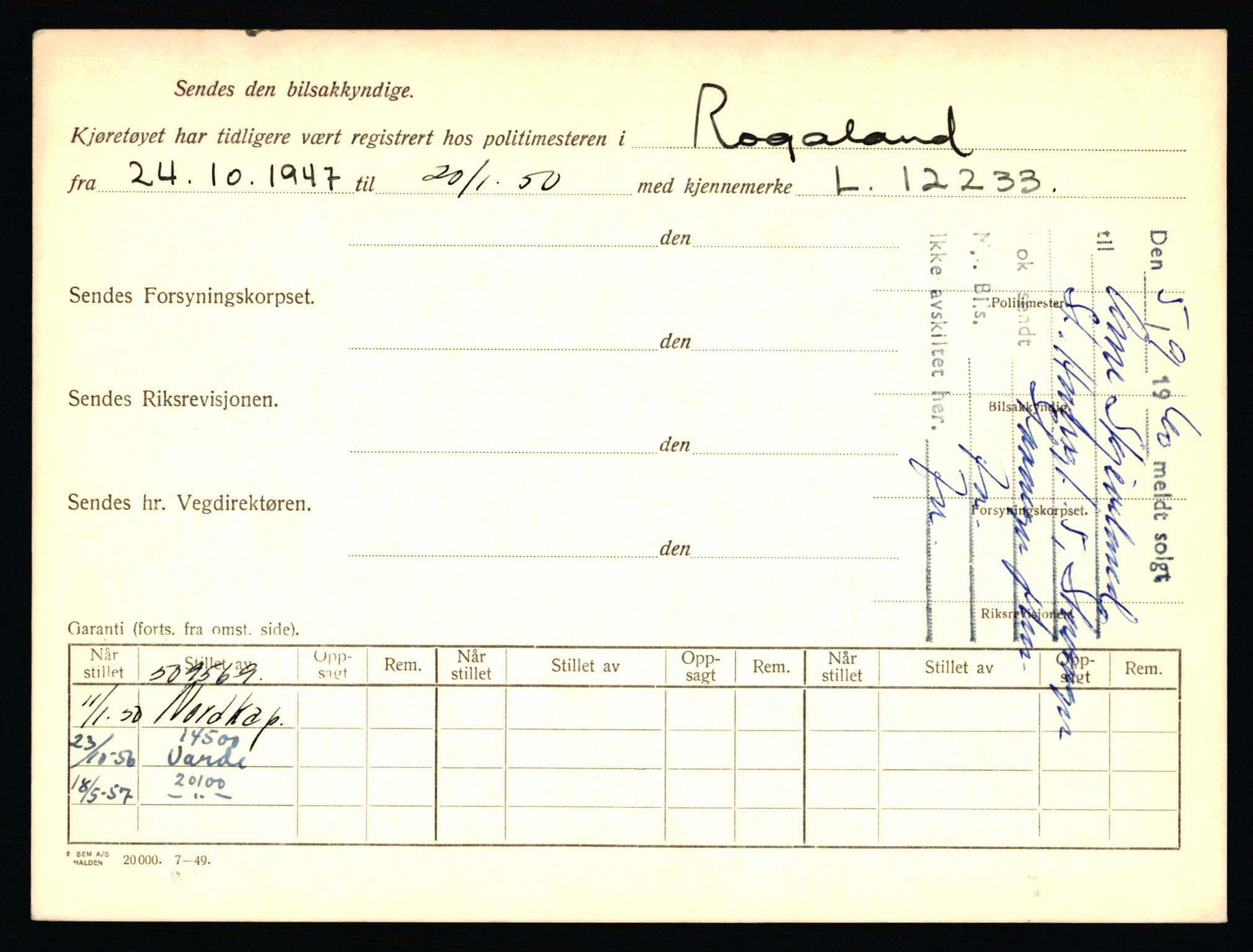 Stavanger trafikkstasjon, AV/SAST-A-101942/0/F/L0036: L-20000 - L-20499, 1930-1971, p. 904