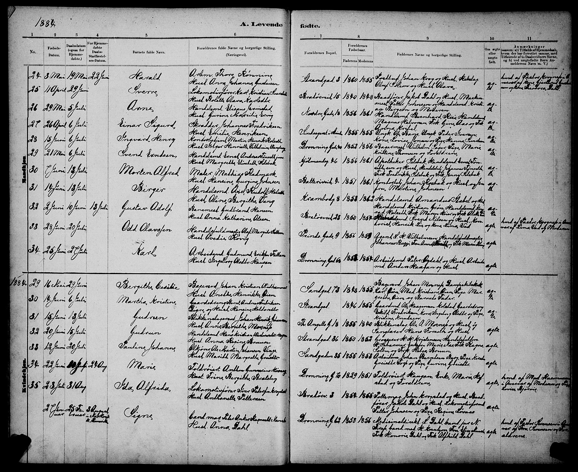 Ministerialprotokoller, klokkerbøker og fødselsregistre - Sør-Trøndelag, AV/SAT-A-1456/602/L0143: Parish register (copy) no. 602C11, 1878-1902