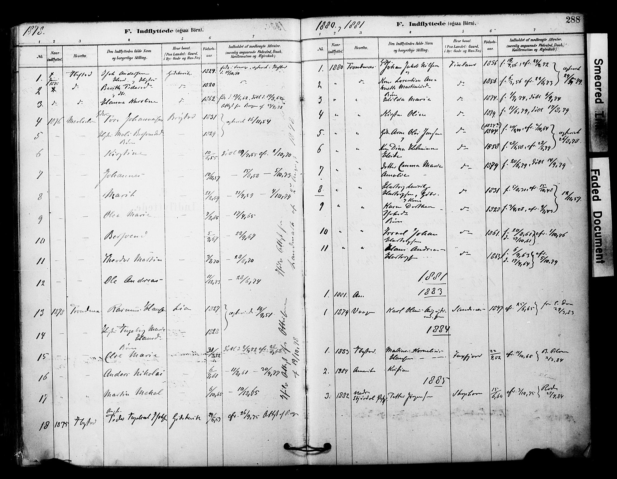 Tranøy sokneprestkontor, SATØ/S-1313/I/Ia/Iaa/L0011kirke: Parish register (official) no. 11, 1878-1904, p. 288