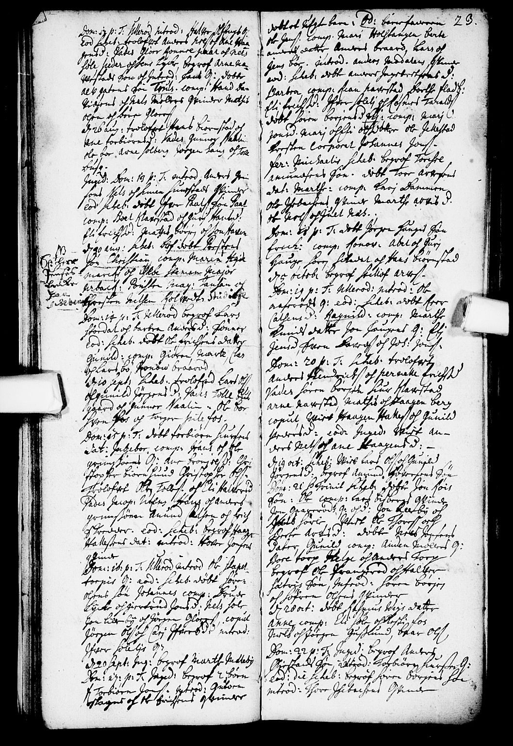 Skjeberg prestekontor Kirkebøker, SAO/A-10923/F/Fa/L0001: Parish register (official) no. I 1, 1702-1725, p. 23