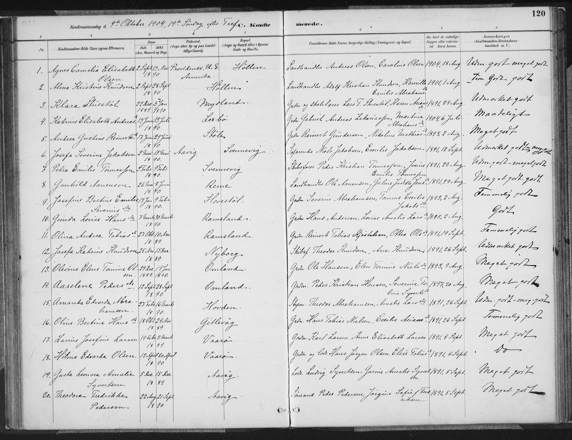 Sør-Audnedal sokneprestkontor, AV/SAK-1111-0039/F/Fa/Faa/L0004: Parish register (official) no. A 4, 1884-1909, p. 120