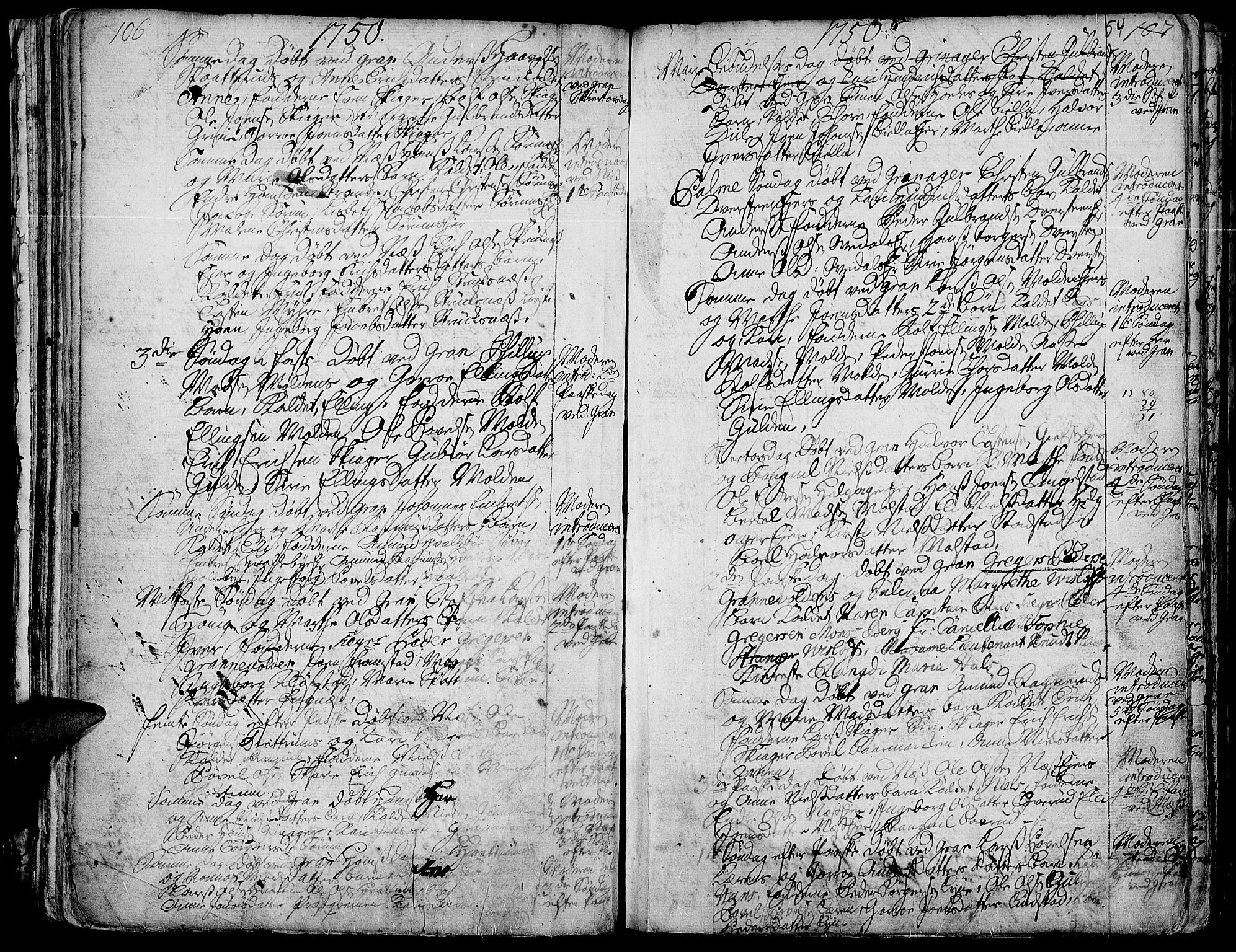 Gran prestekontor, AV/SAH-PREST-112/H/Ha/Haa/L0003: Parish register (official) no. 3, 1745-1758, p. 54