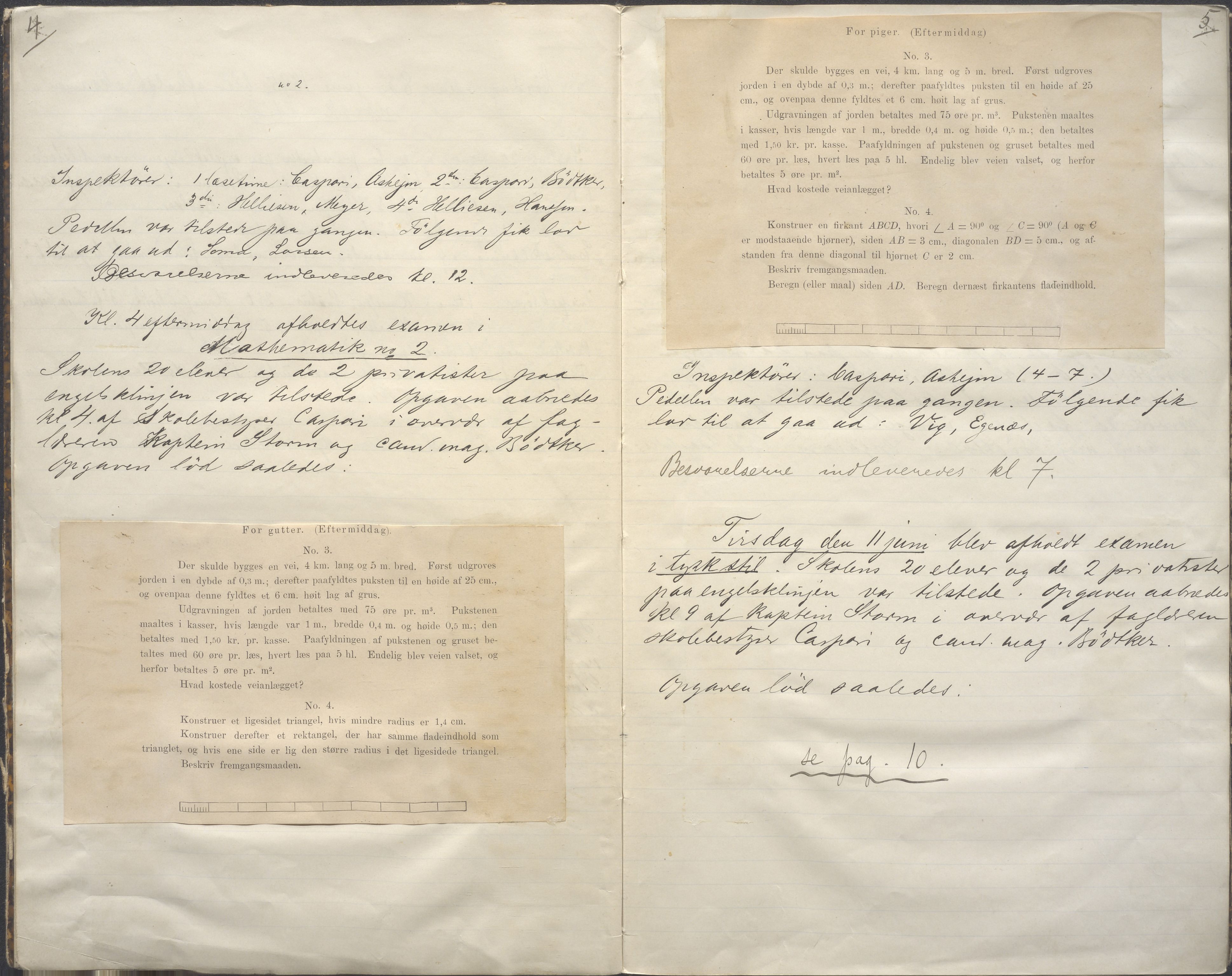PA-0428, Storms skole, BYST/A-1479/G/Gb/L0002: Eksamensprotokoll 4. klasse, 1895-1908
