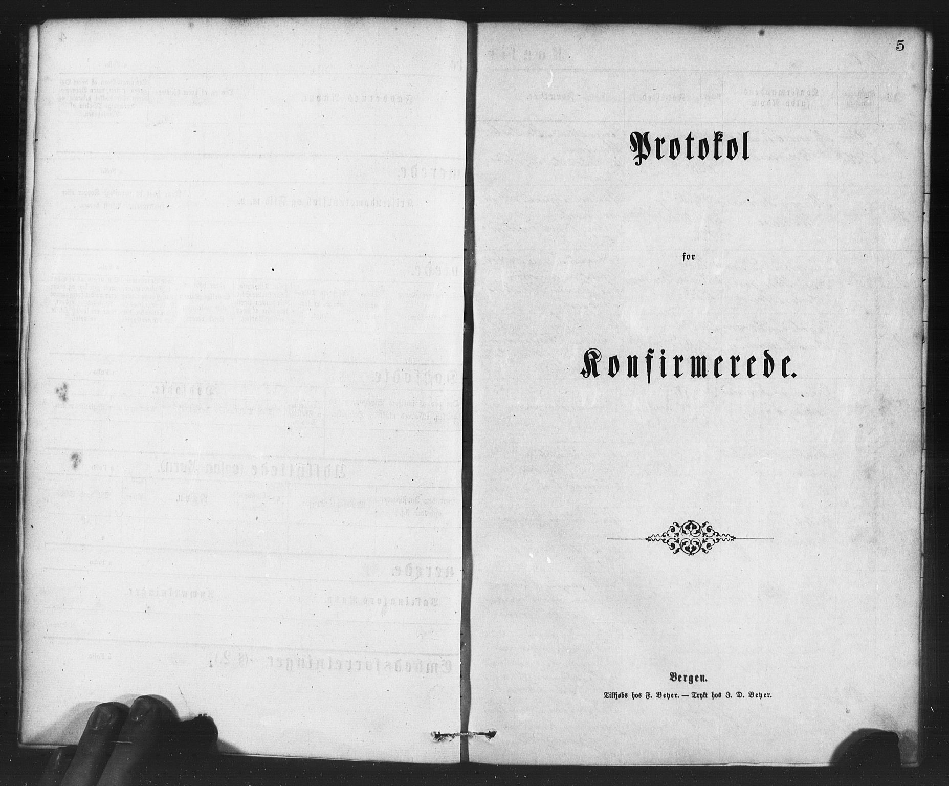 Nykirken Sokneprestembete, SAB/A-77101/H/Haa/L0026: Parish register (official) no. C 5, 1870-1886, p. 5