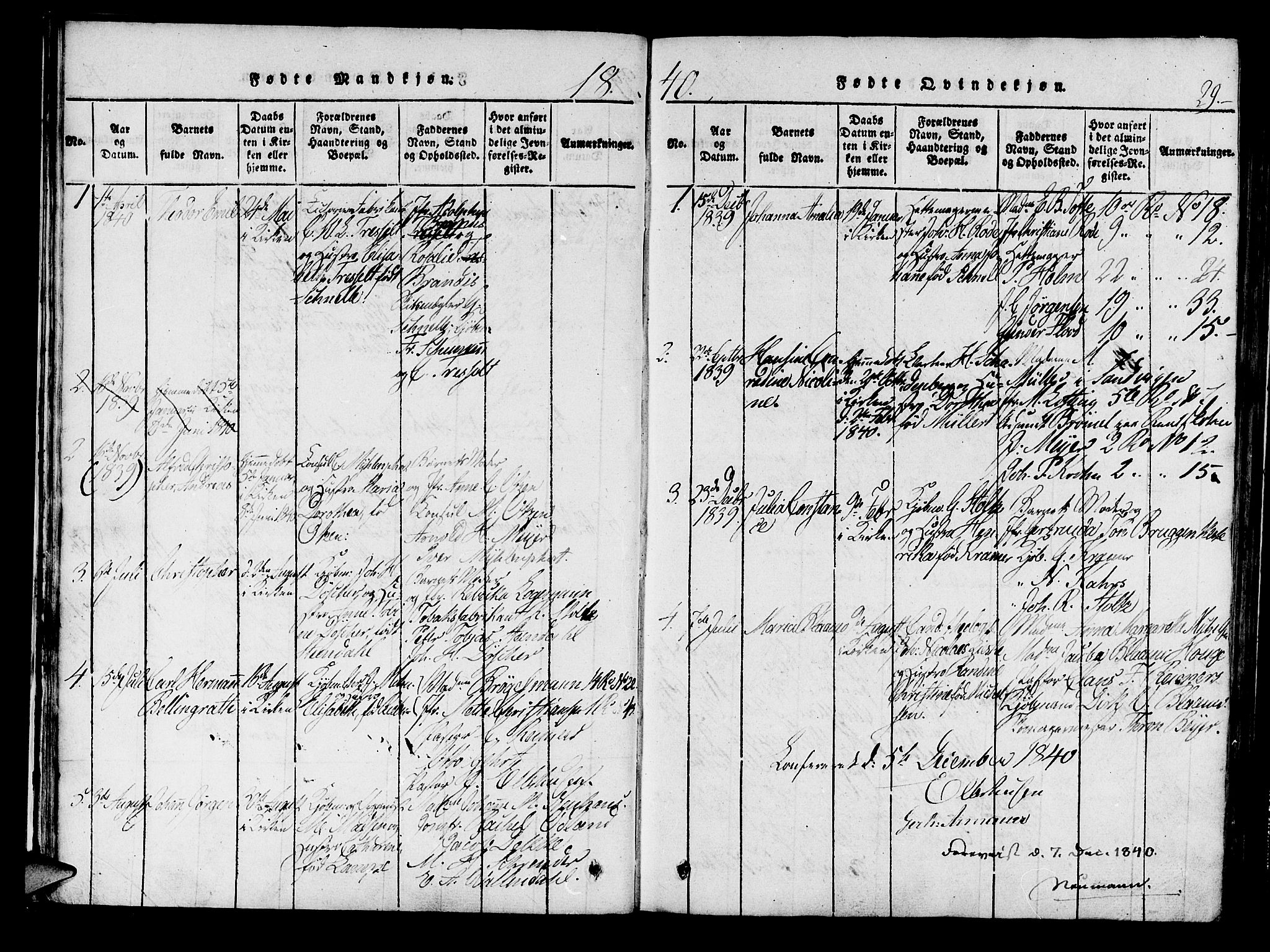 Mariakirken Sokneprestembete, SAB/A-76901/H/Haa/L0005: Parish register (official) no. A 5, 1815-1845, p. 29