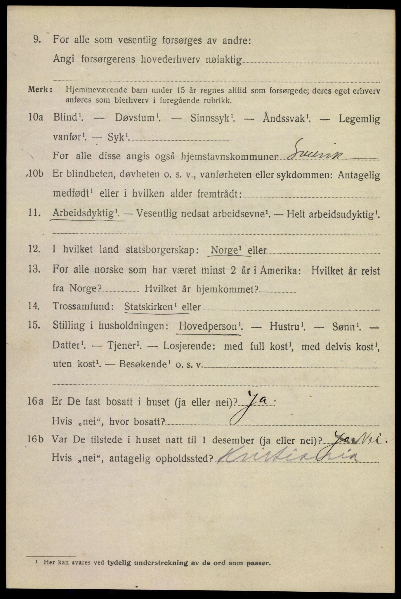 SAKO, 1920 census for Svelvik, 1920, p. 1694