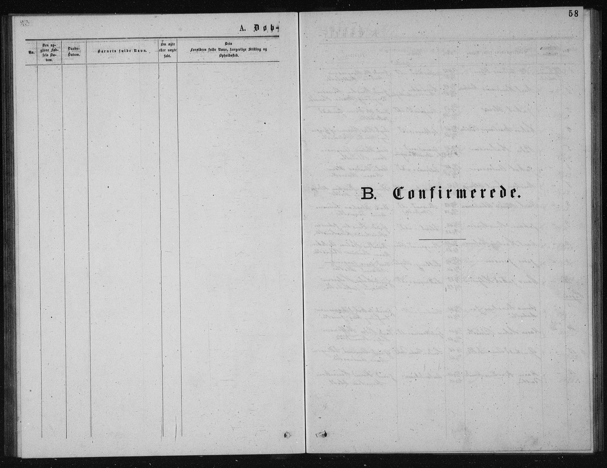 Solum kirkebøker, SAKO/A-306/G/Ga/L0005: Parish register (copy) no. I 5, 1877-1881, p. 58