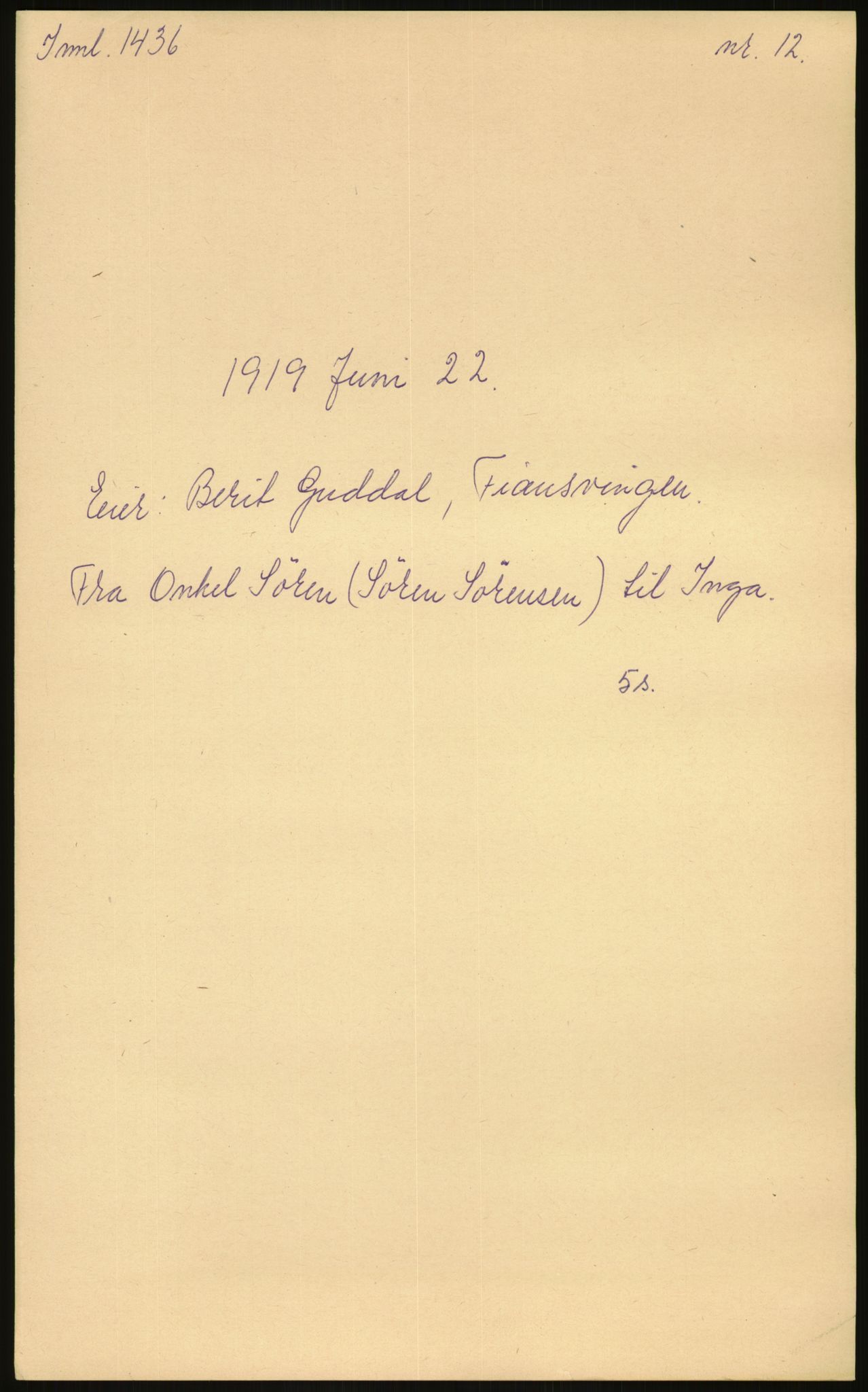 Samlinger til kildeutgivelse, Amerikabrevene, AV/RA-EA-4057/F/L0027: Innlån fra Aust-Agder: Dannevig - Valsgård, 1838-1914, p. 641