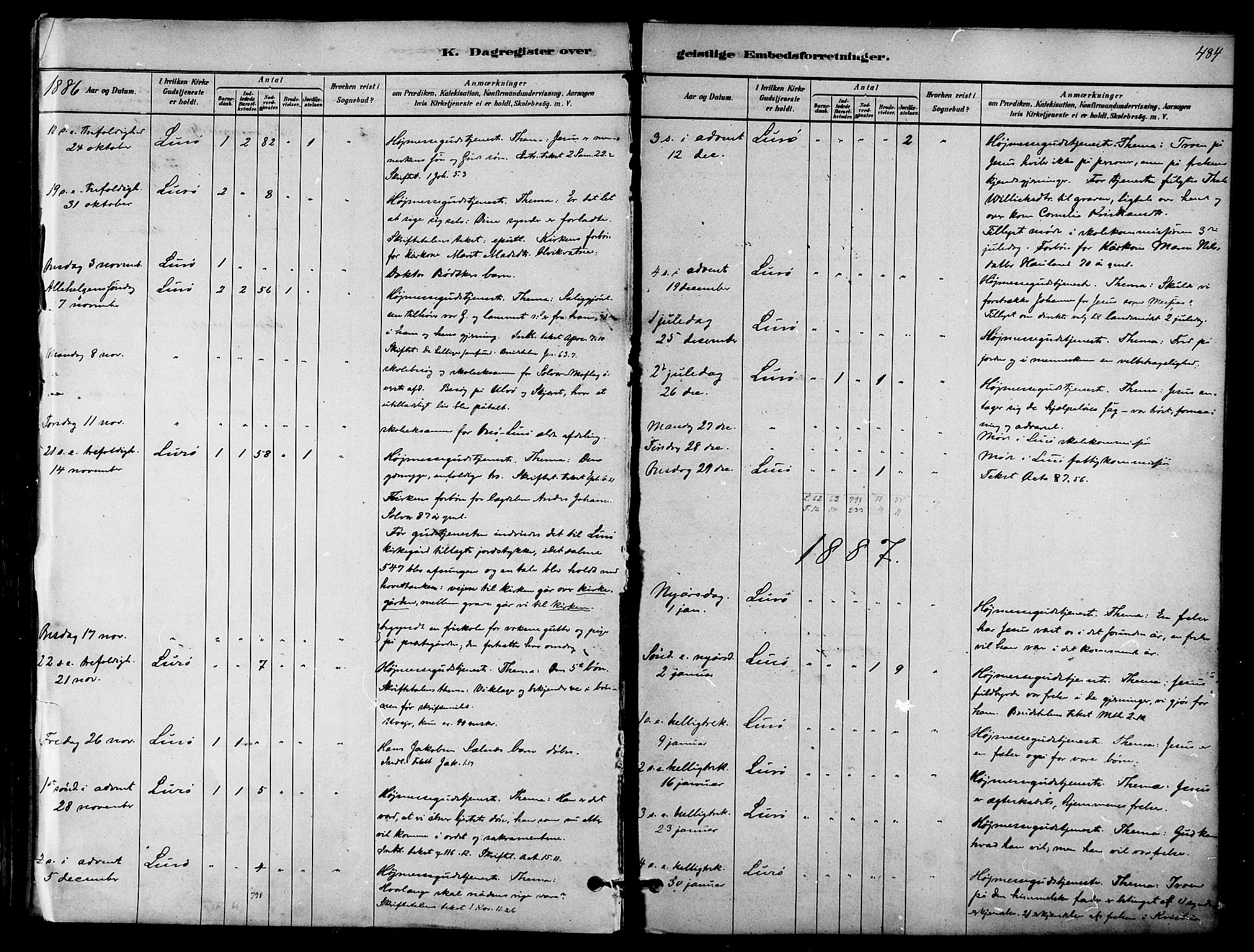 Ministerialprotokoller, klokkerbøker og fødselsregistre - Nordland, AV/SAT-A-1459/839/L0568: Parish register (official) no. 839A05, 1880-1902, p. 484