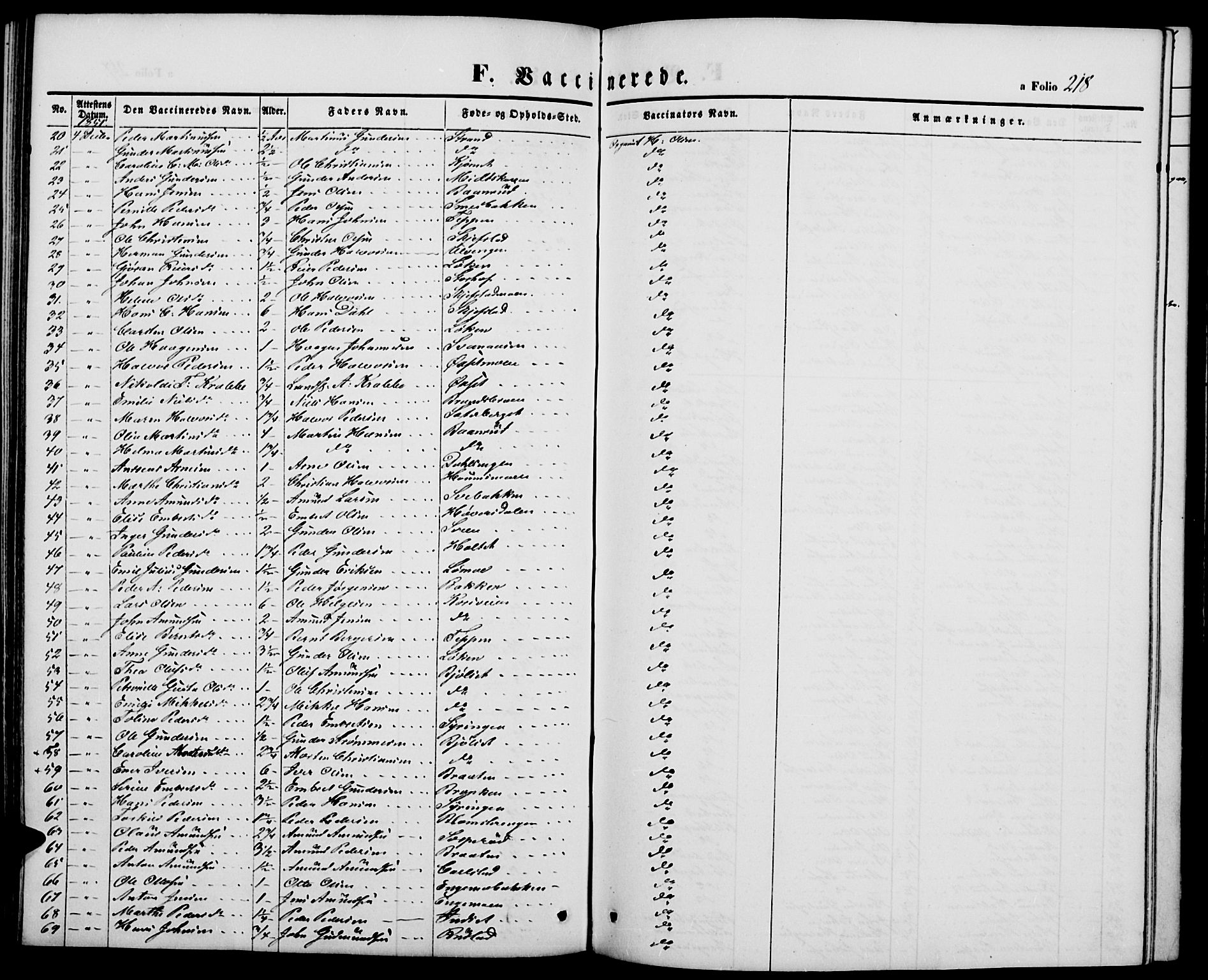 Elverum prestekontor, SAH/PREST-044/H/Ha/Hab/L0002: Parish register (copy) no. 2, 1845-1855, p. 218