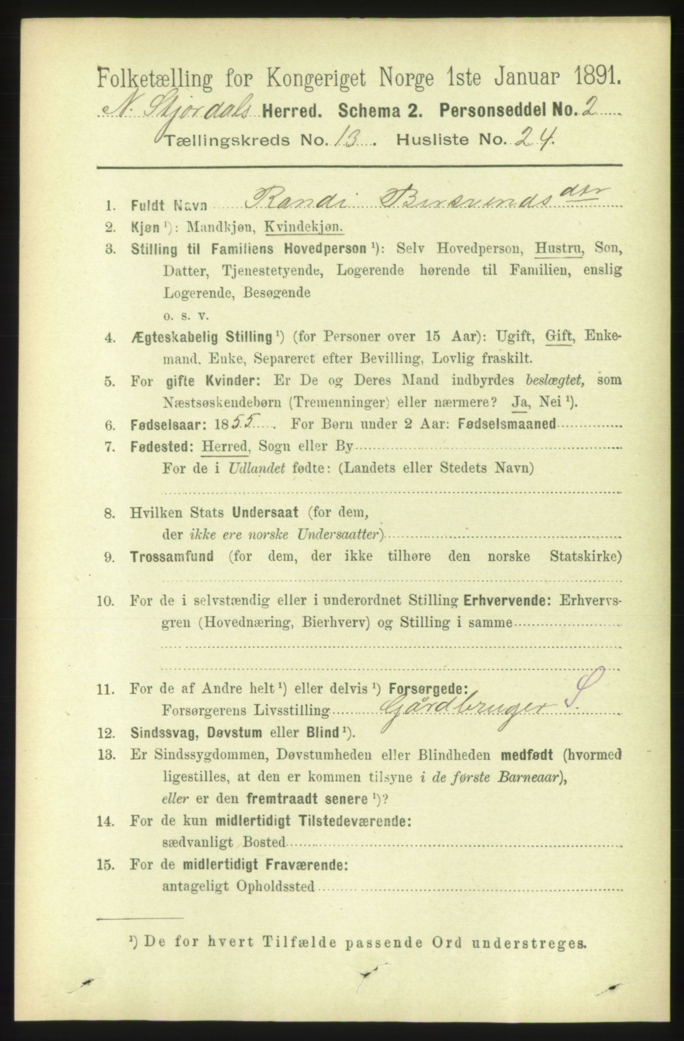 RA, 1891 census for 1714 Nedre Stjørdal, 1891, p. 6344