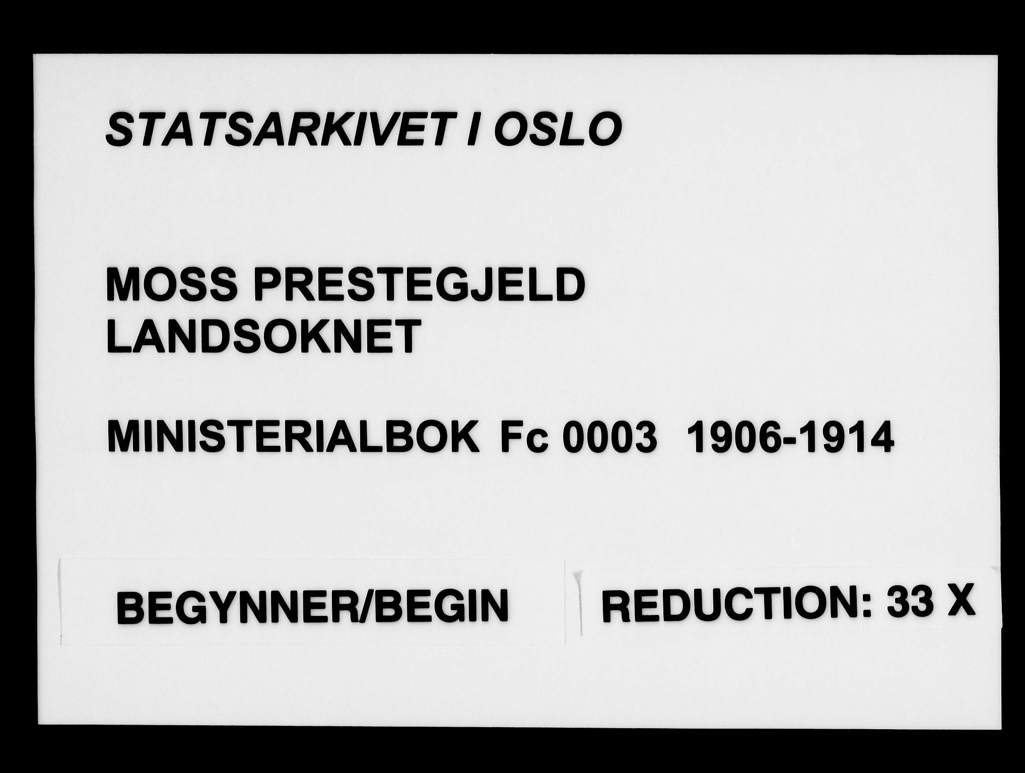 Moss prestekontor Kirkebøker, AV/SAO-A-2003/F/Fc/L0003: Parish register (official) no. III 3, 1906-1914