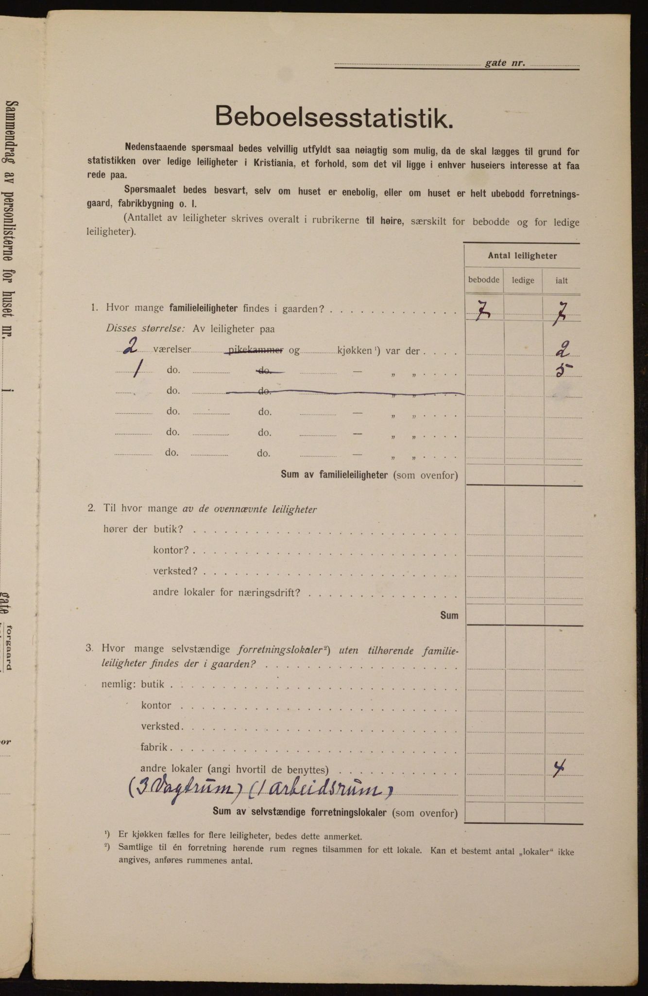 OBA, Municipal Census 1912 for Kristiania, 1912, p. 96666