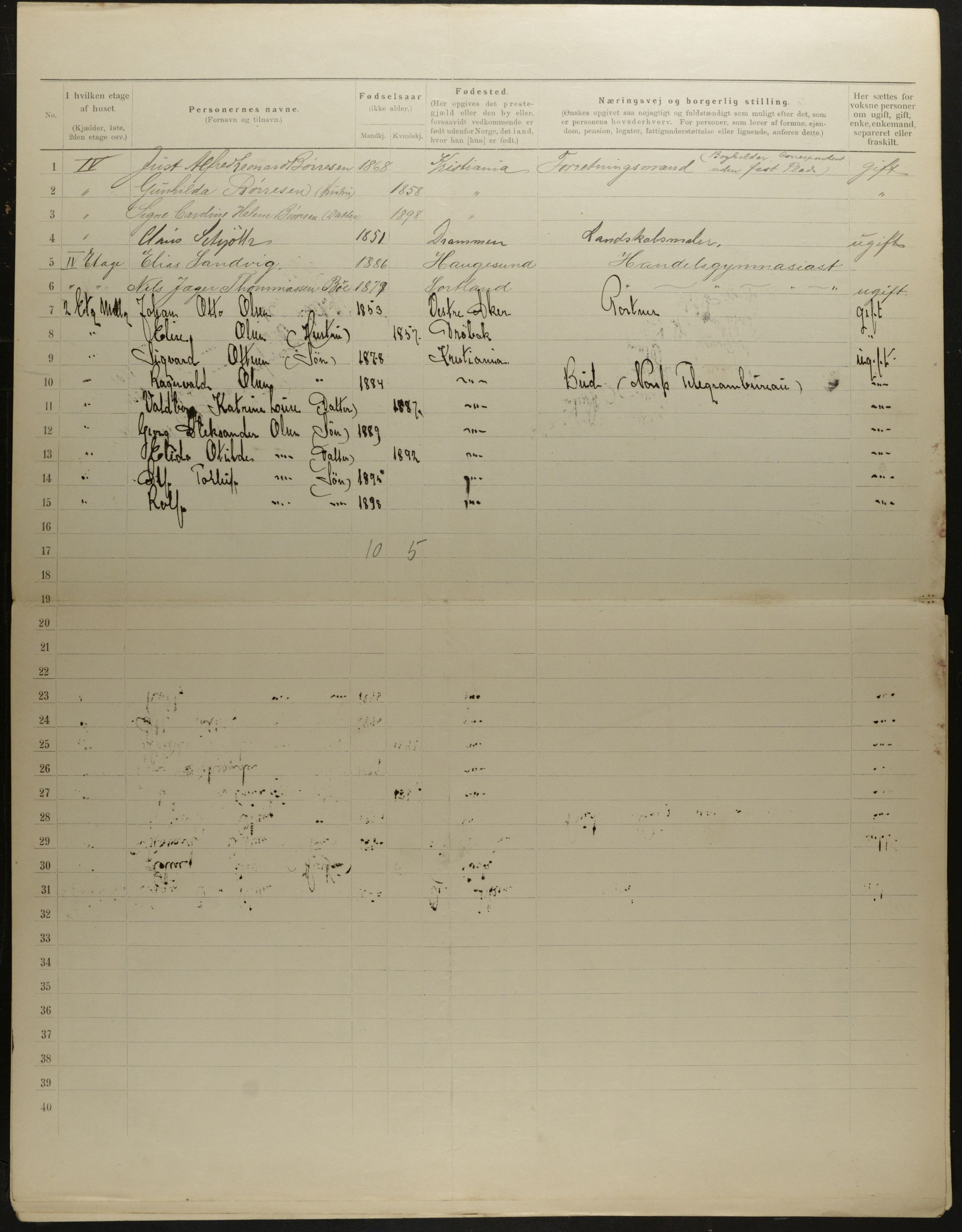 OBA, Municipal Census 1901 for Kristiania, 1901, p. 8336