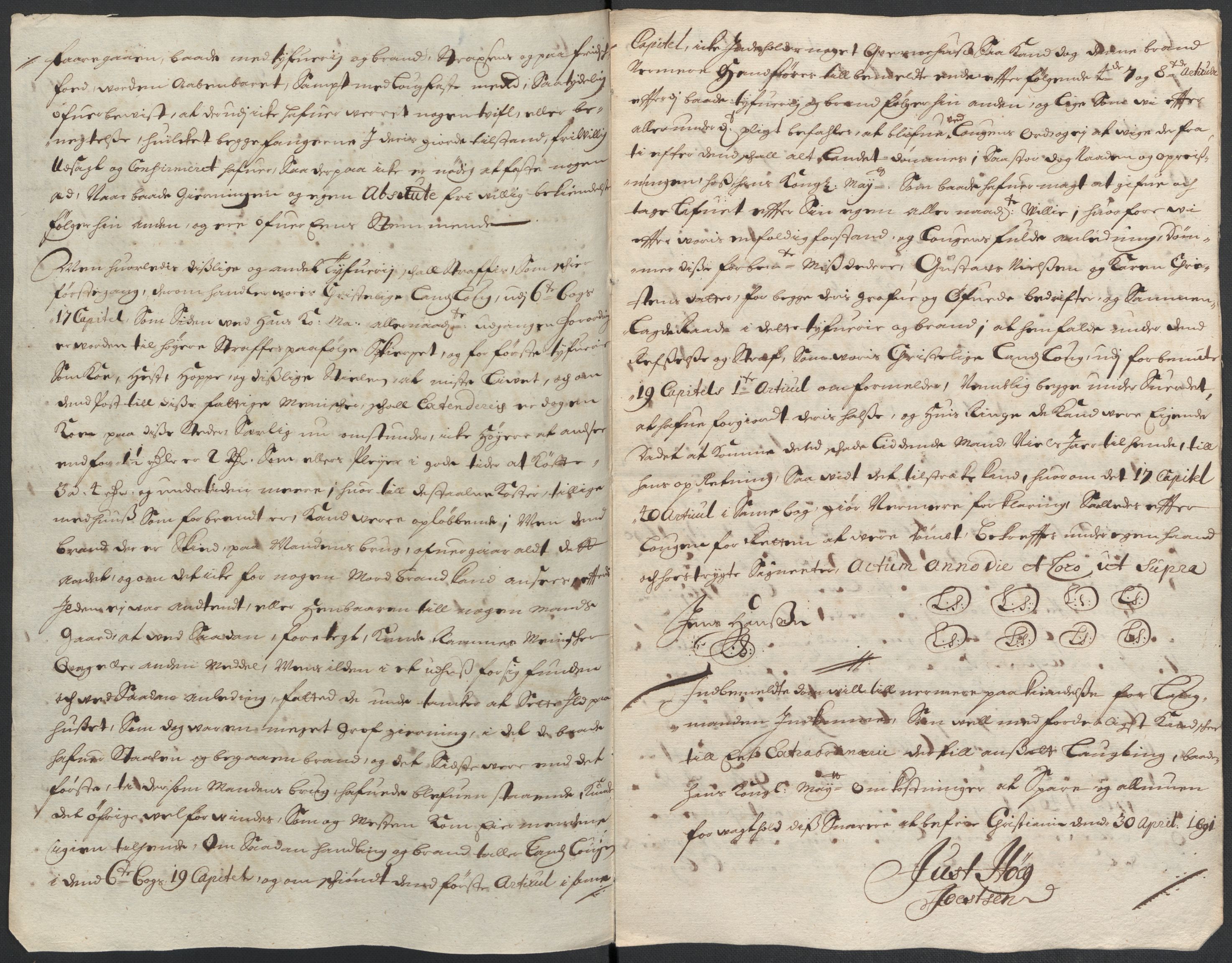 Rentekammeret inntil 1814, Reviderte regnskaper, Fogderegnskap, AV/RA-EA-4092/R08/L0425: Fogderegnskap Aker, 1690-1691, p. 182