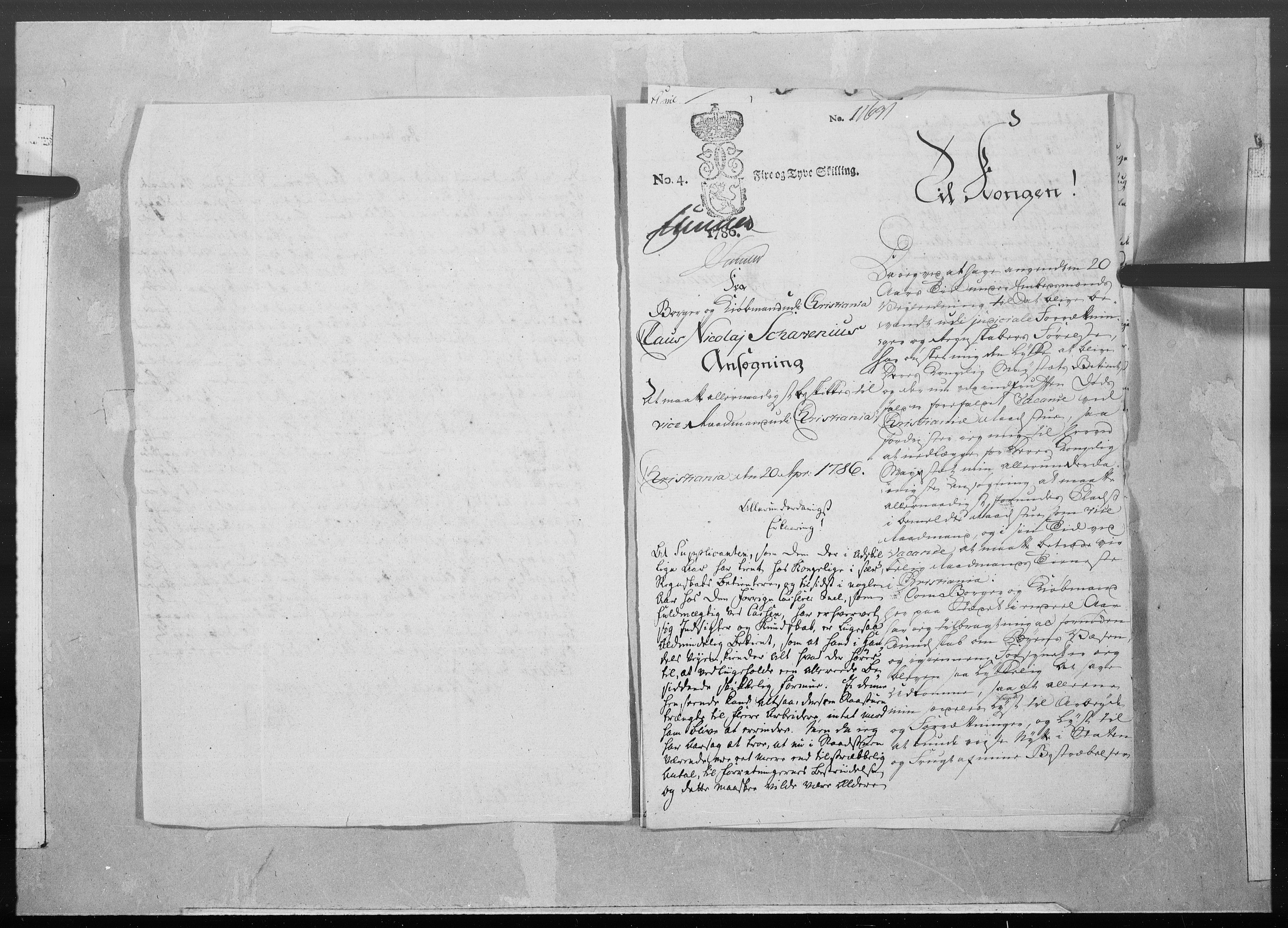 Danske Kanselli 1572-1799, AV/RA-EA-3023/F/Fc/Fcc/Fcca/L0262: Norske innlegg 1572-1799, 1786, p. 11