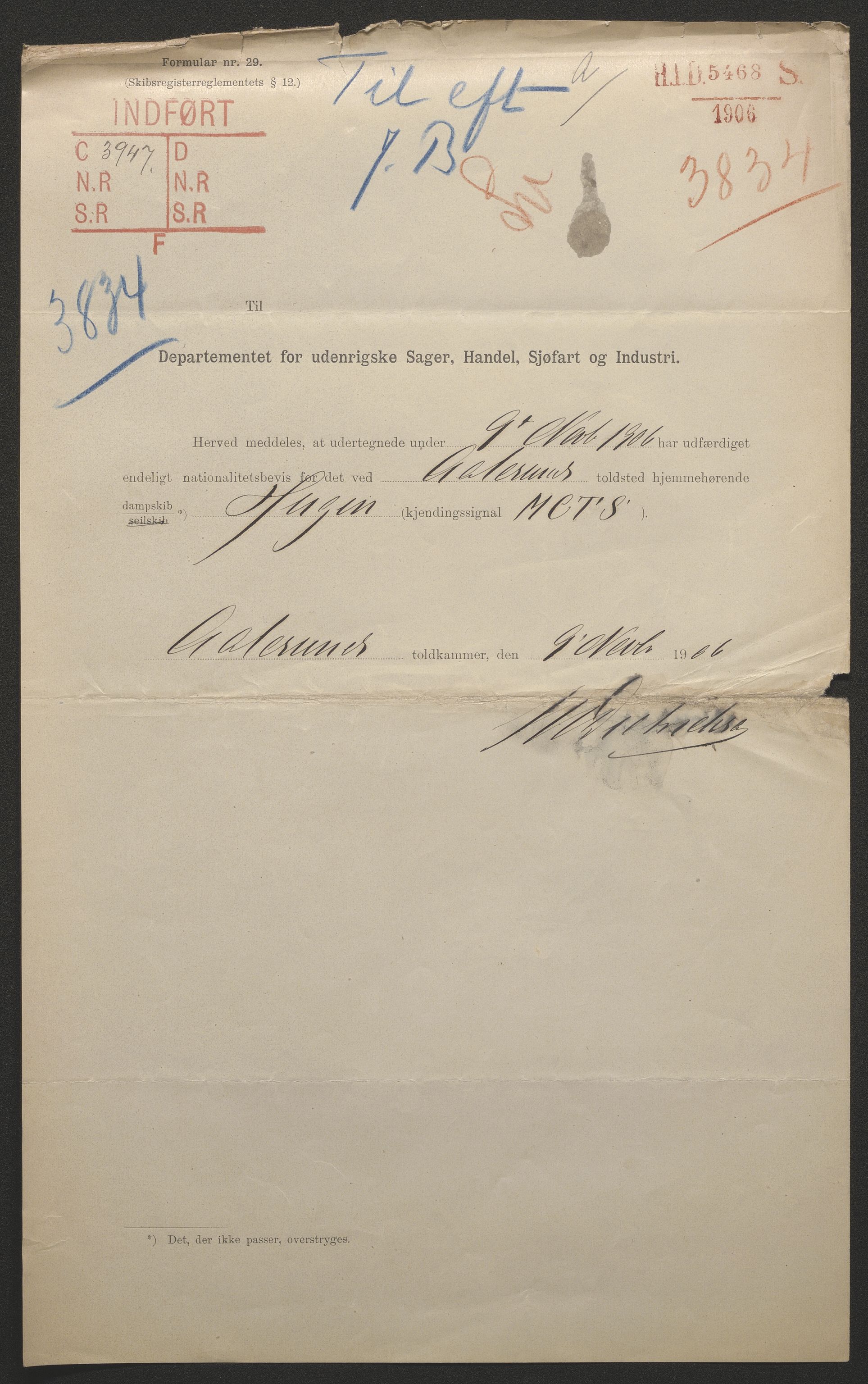 Sjøfartsdirektoratet med forløpere, skipsmapper slettede skip, AV/RA-S-4998/F/Fa/L0519: --, 1850-1922, p. 452