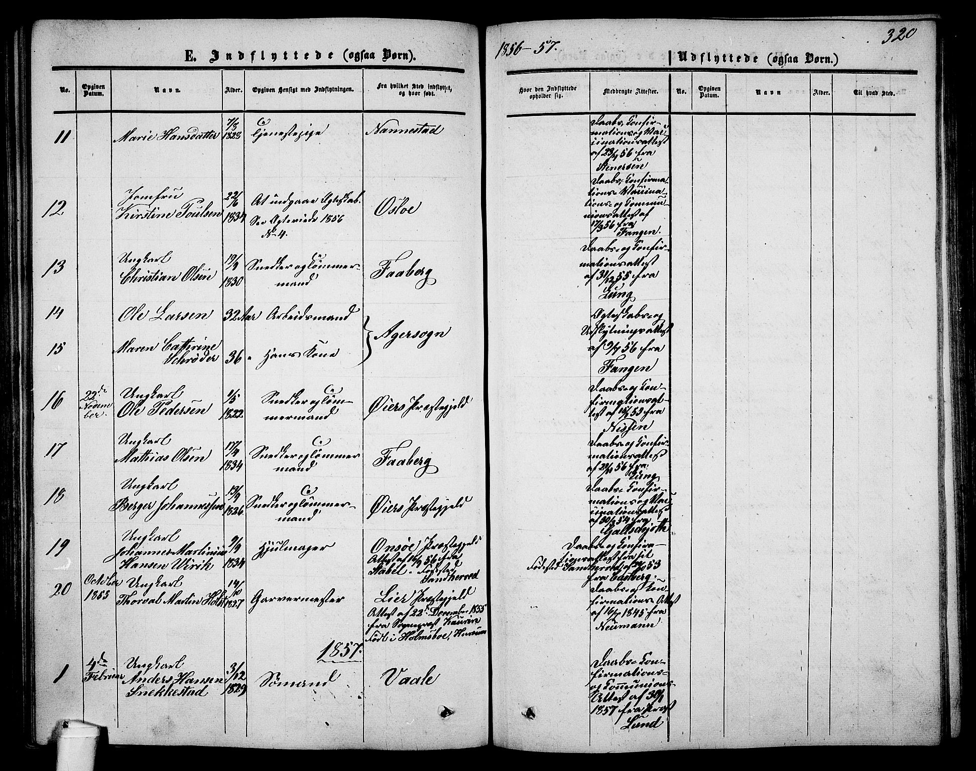 Holmestrand kirkebøker, AV/SAKO-A-346/G/Ga/L0003: Parish register (copy) no. 3, 1849-1874, p. 320