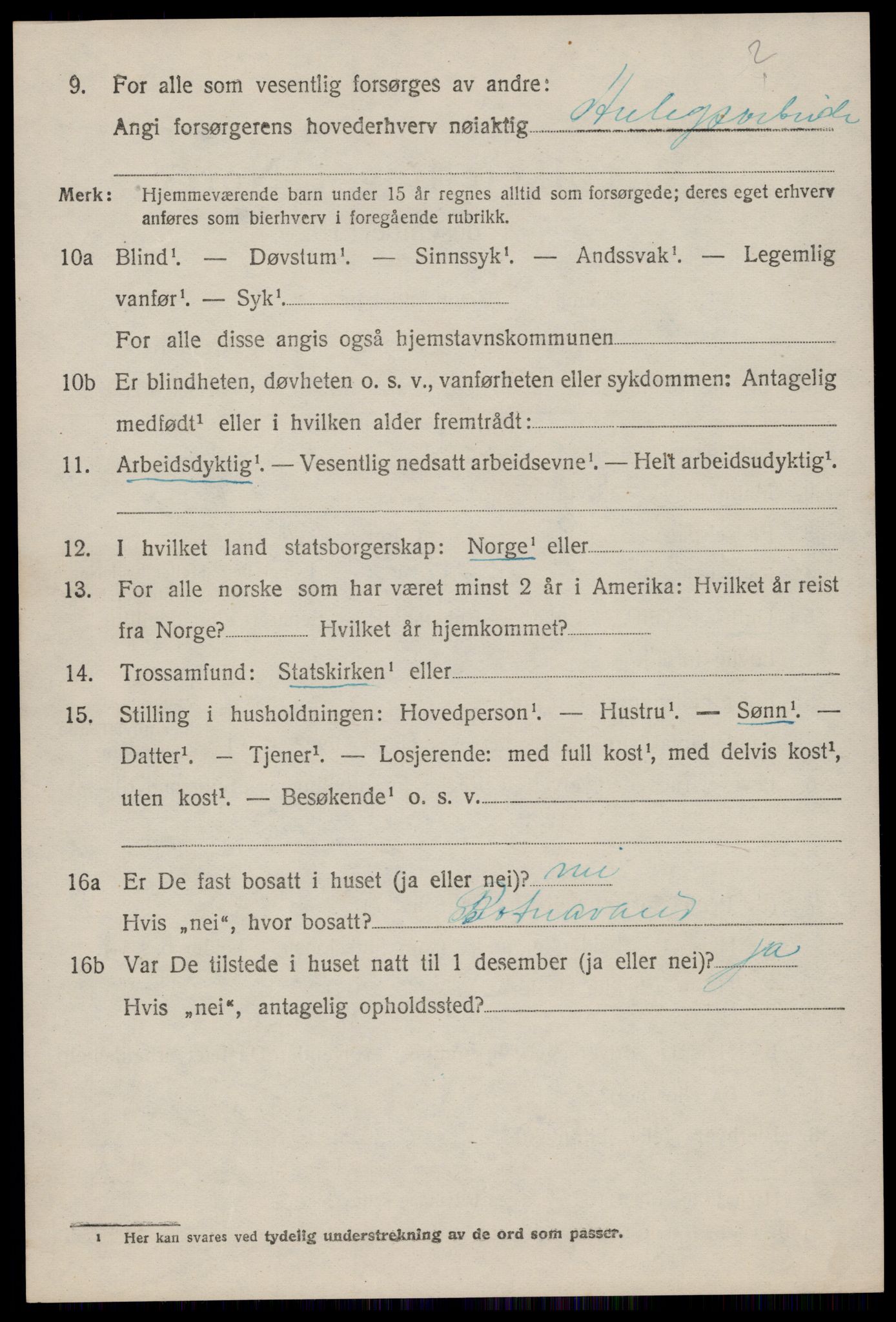 SAST, 1920 census for Heskestad, 1920, p. 932