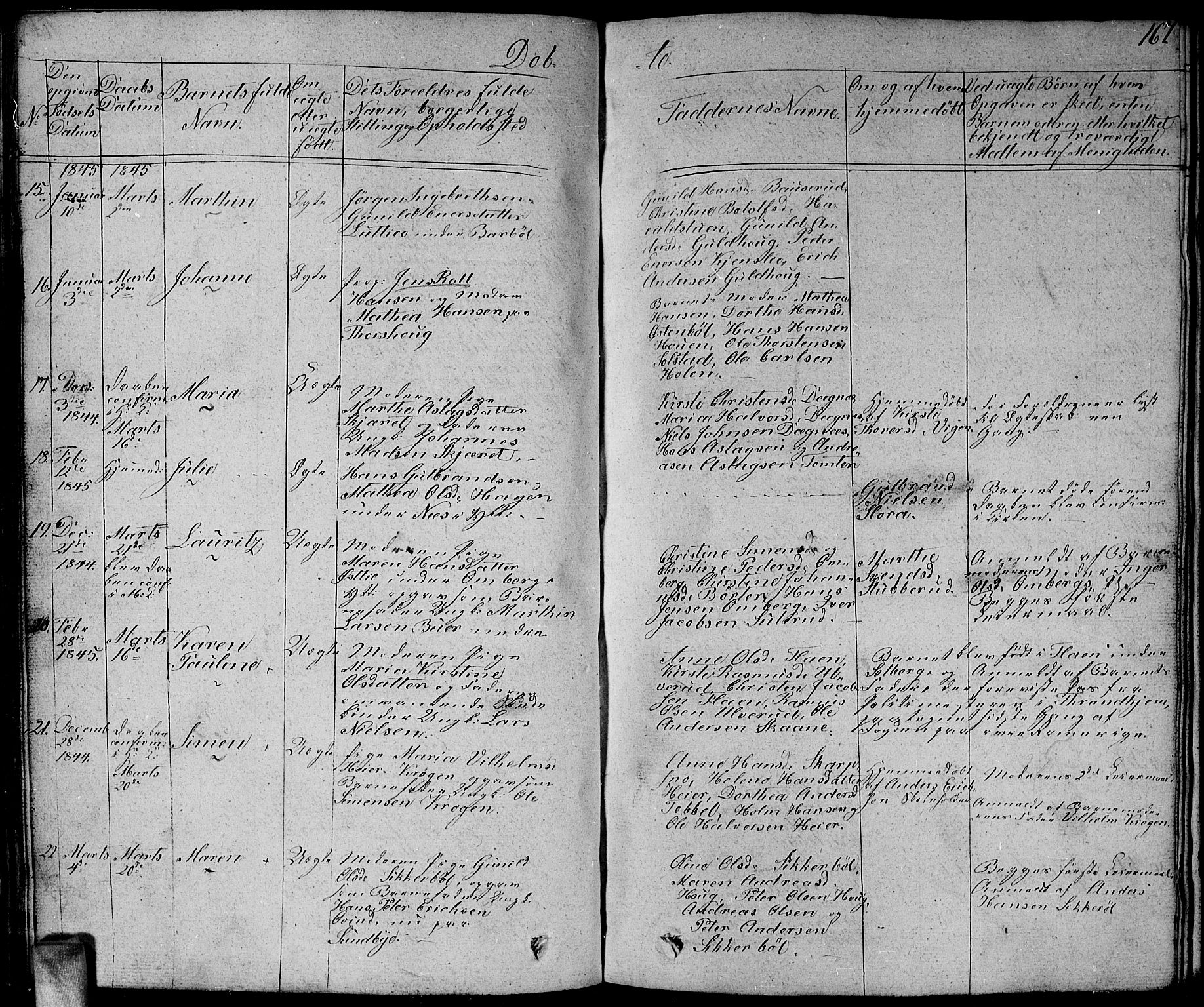 Enebakk prestekontor Kirkebøker, AV/SAO-A-10171c/G/Ga/L0003: Parish register (copy) no. I 3, 1833-1849, p. 167