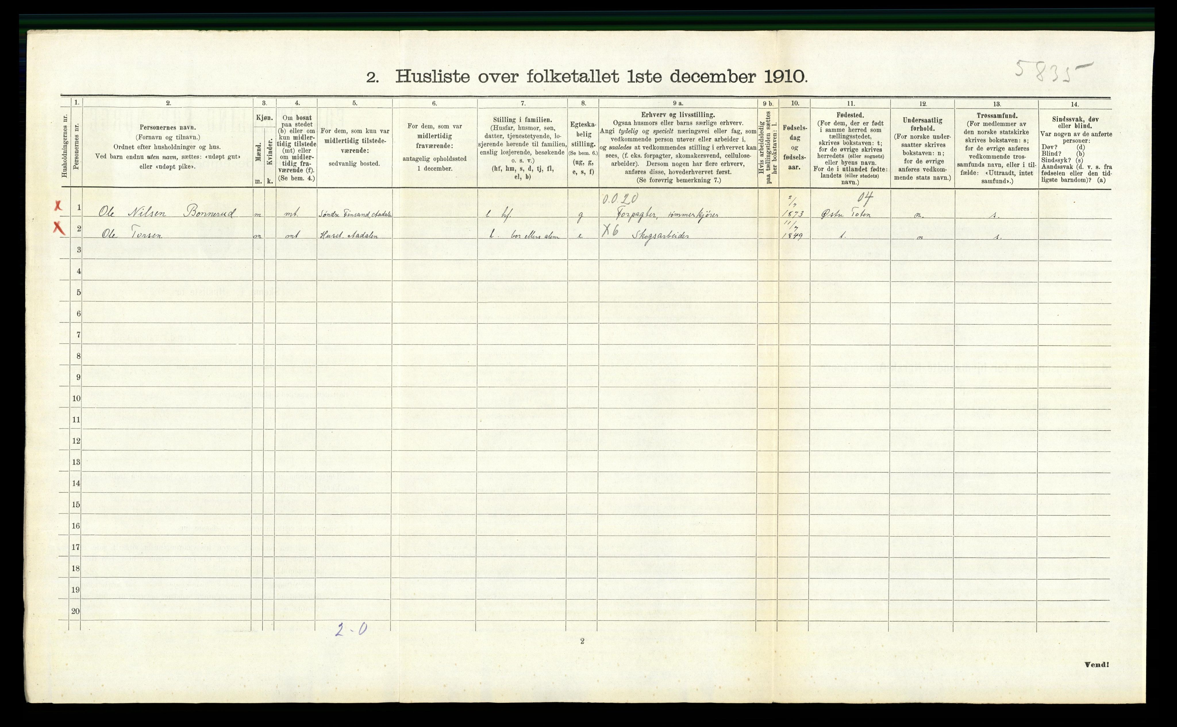 RA, 1910 census for Ådal, 1910, p. 682