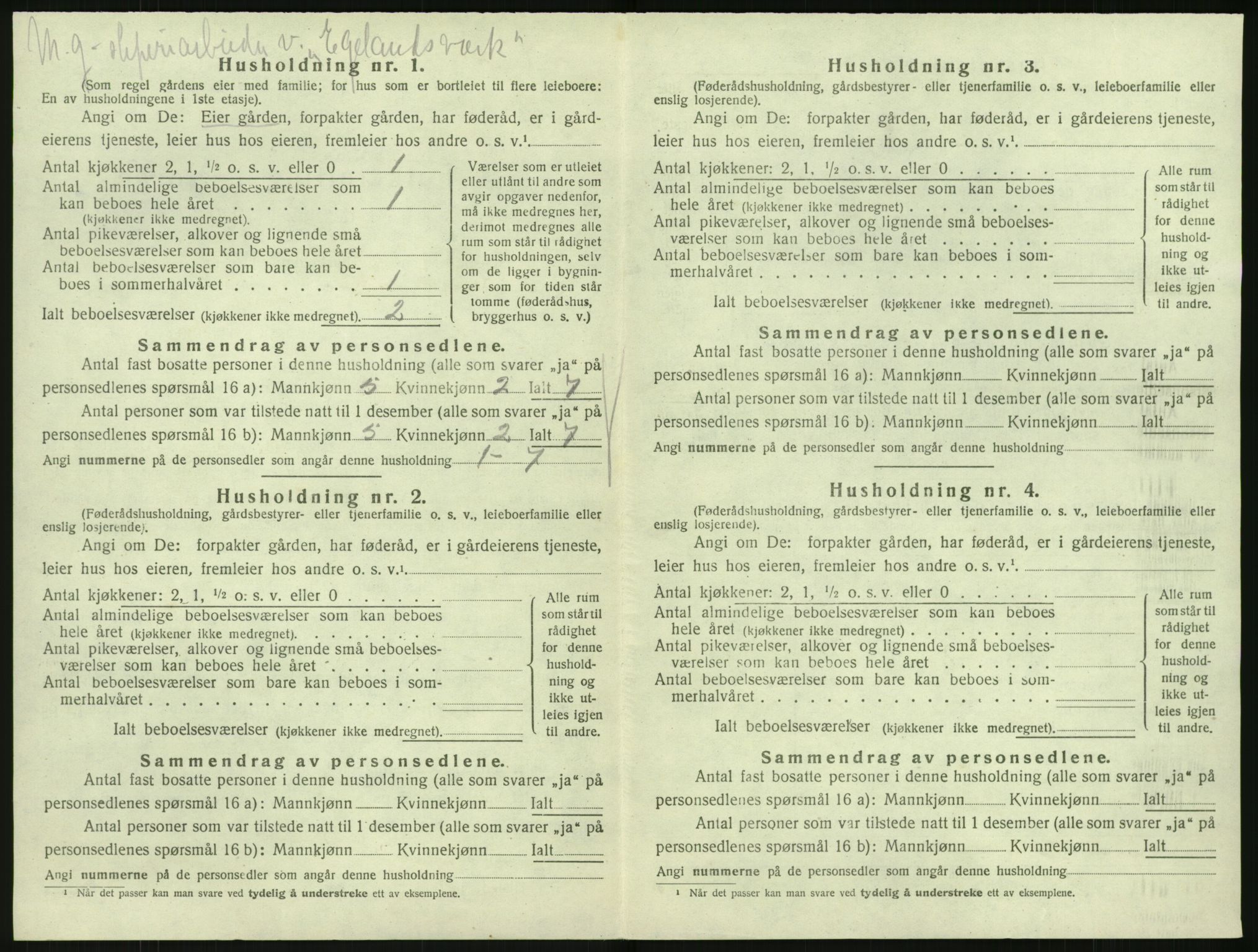 SAK, 1920 census for Søndeled, 1920, p. 1246