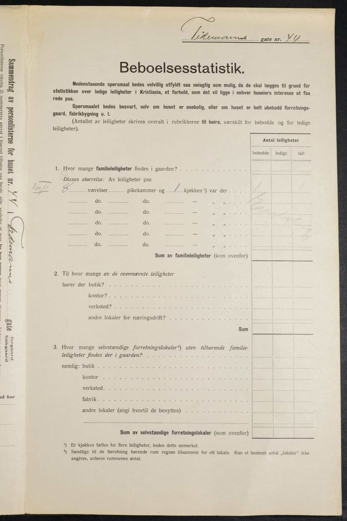 OBA, Municipal Census 1913 for Kristiania, 1913, p. 111528