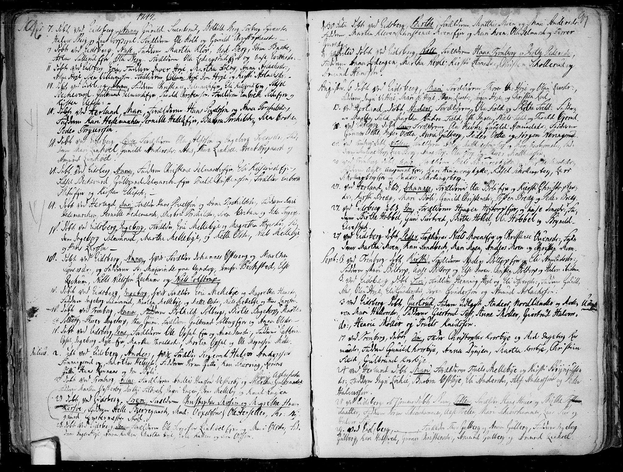 Eidsberg prestekontor Kirkebøker, AV/SAO-A-10905/F/Fa/L0003: Parish register (official) no.  I 3, 1742-1758, p. 96-97