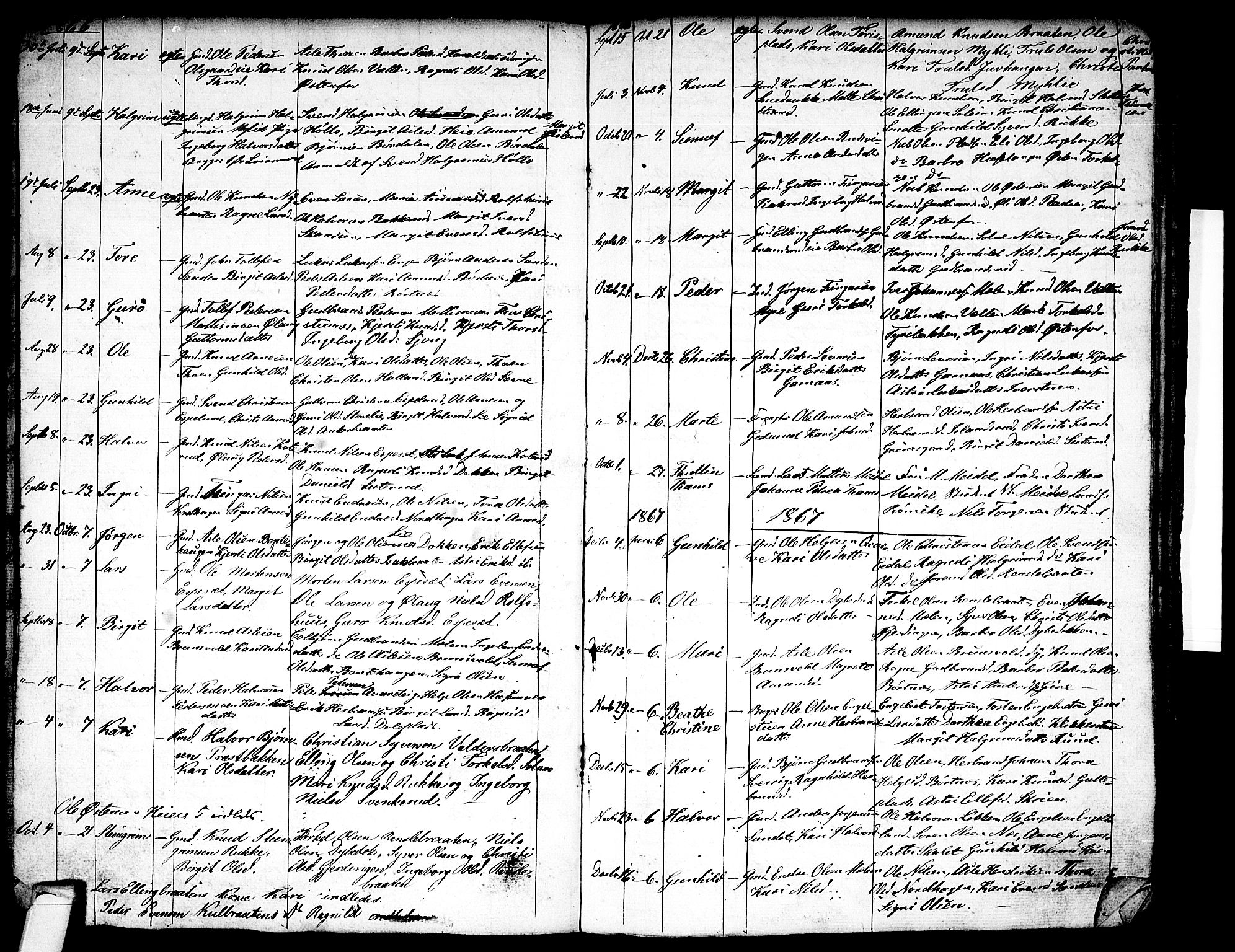 Nes kirkebøker, AV/SAKO-A-236/G/Ga/L0001: Parish register (copy) no. I 1, 1843-1872