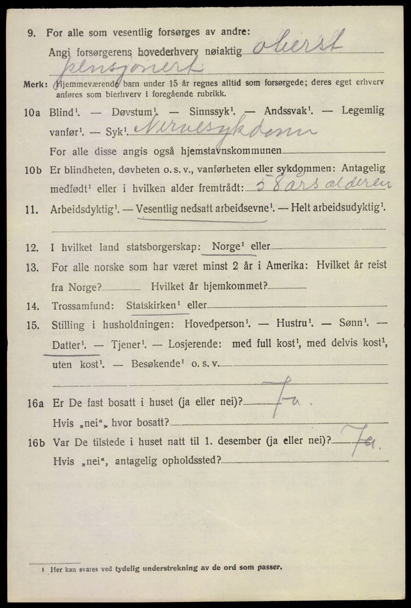 SAKO, 1920 census for Lier, 1920, p. 9663