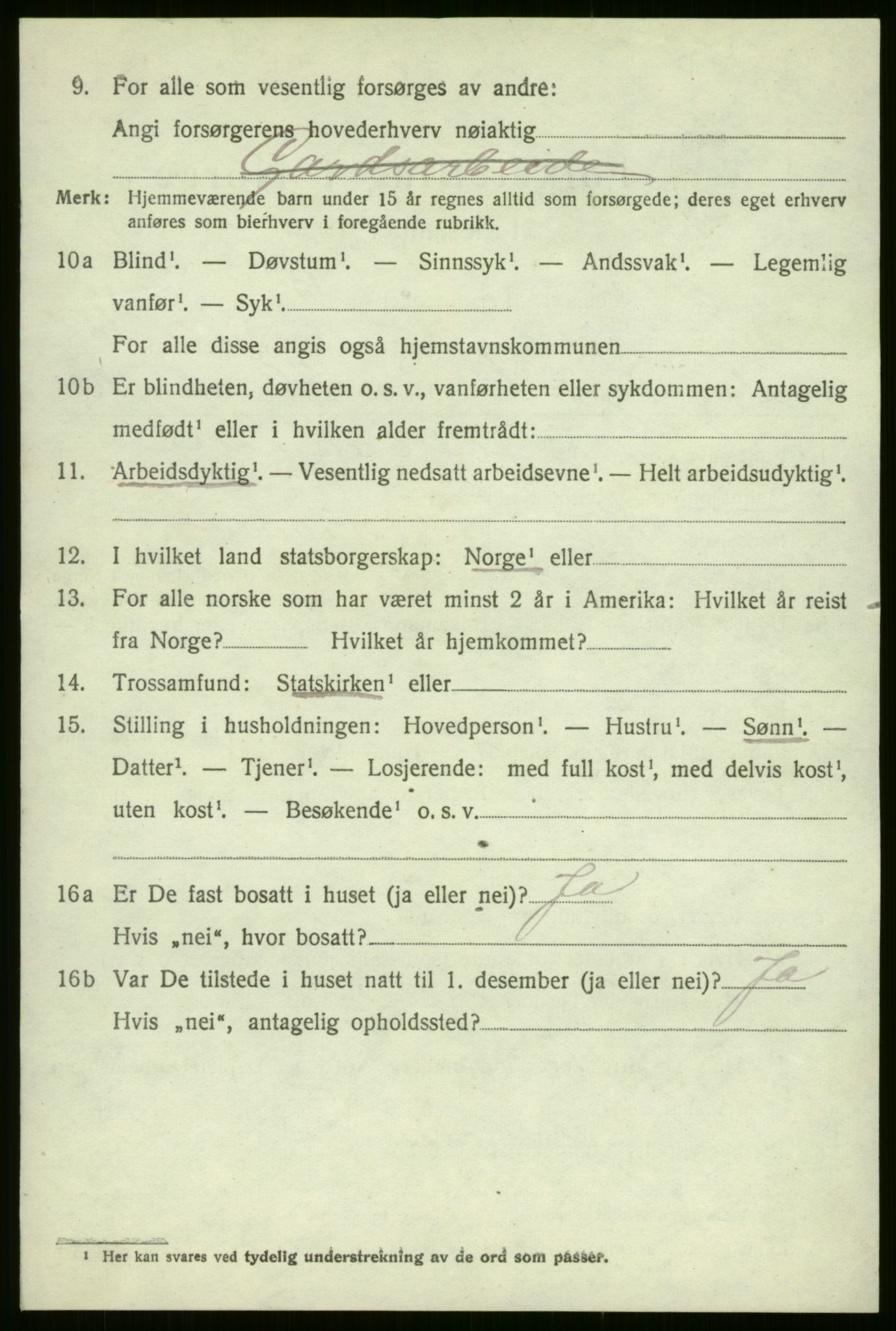 SAB, 1920 census for Evanger, 1920, p. 1914