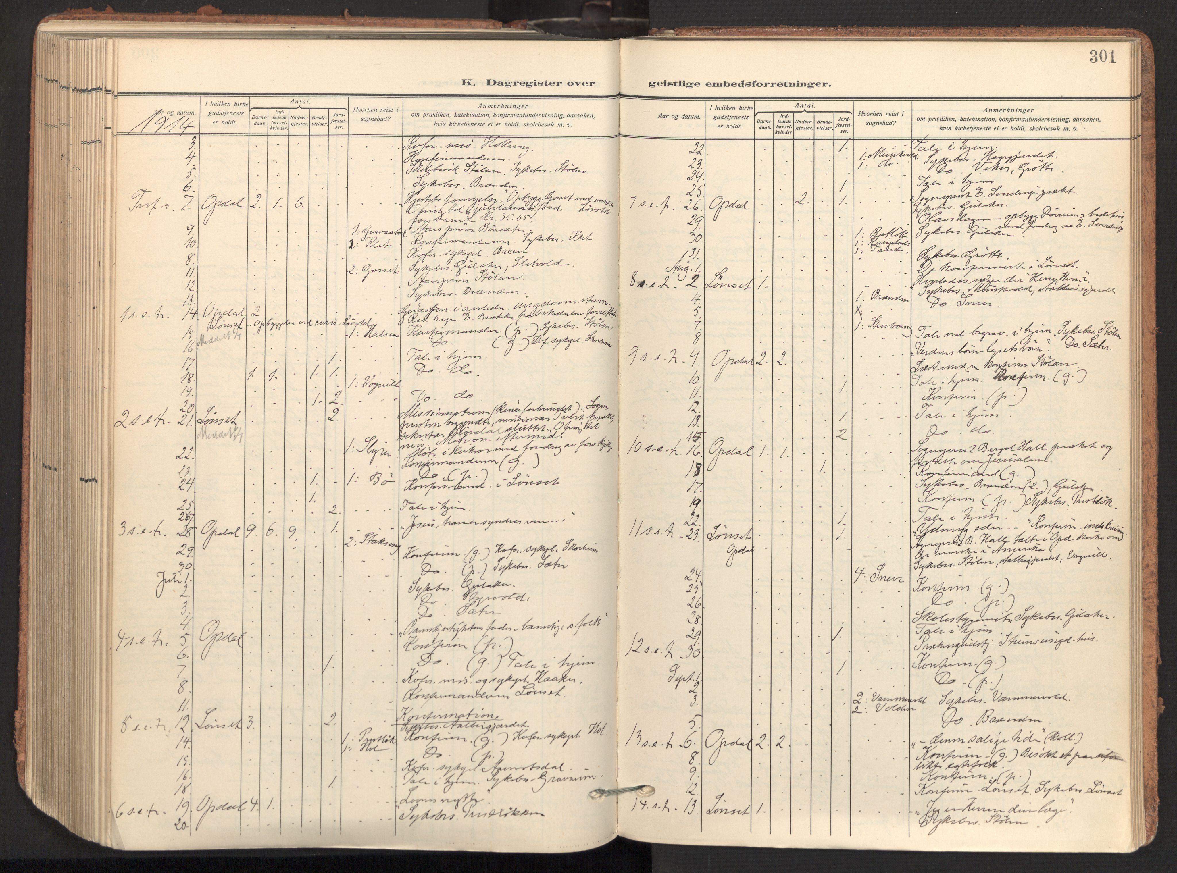 Ministerialprotokoller, klokkerbøker og fødselsregistre - Sør-Trøndelag, AV/SAT-A-1456/678/L0909: Parish register (official) no. 678A17, 1912-1930, p. 301