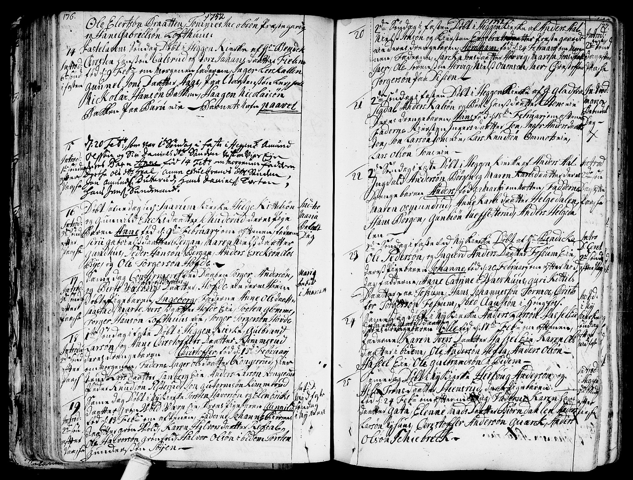 Modum kirkebøker, SAKO/A-234/F/Fa/L0002: Parish register (official) no. 2, 1741-1782, p. 176-177