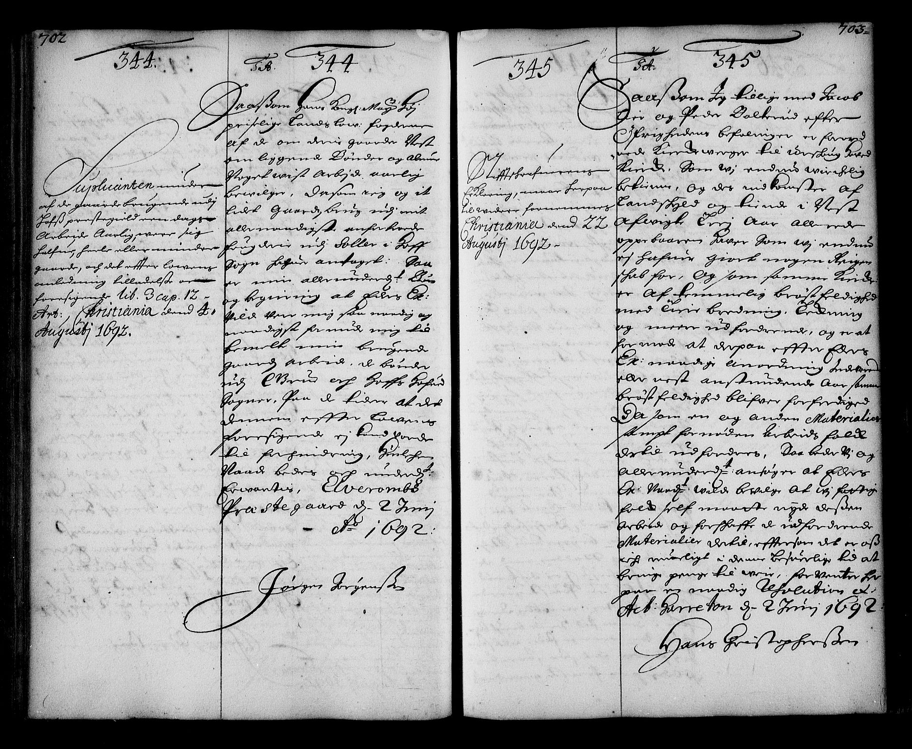 Stattholderembetet 1572-1771, AV/RA-EA-2870/Ae/L0009: Supplikasjons- og resolusjonsprotokoll, 1691-1692, p. 702-703
